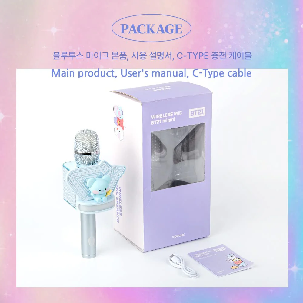 BT21 Minini Bluetooth Wireless Mic & Speaker 2022 Ver (RJ) - Image 7