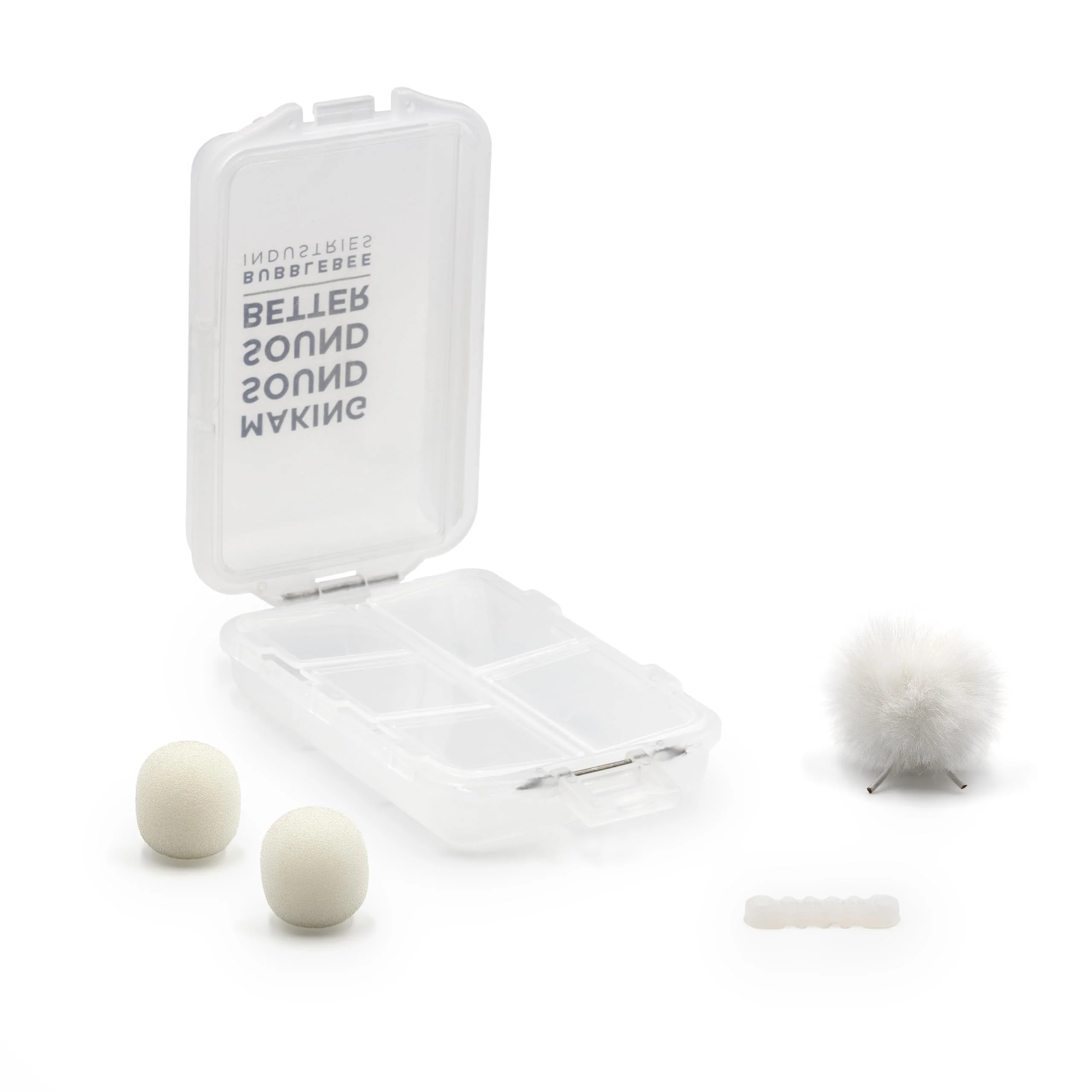 Bubblebee Outdoor Mic Cover Kit Sony ECM V1 Lavalier -Wind Reduction Mic Windscreen Cover&Case -Sony ECM V1 Wind Muff, Dead Cat for Content Creators, Videographers, Audio Engineers & Filmmakers, White - Image 2