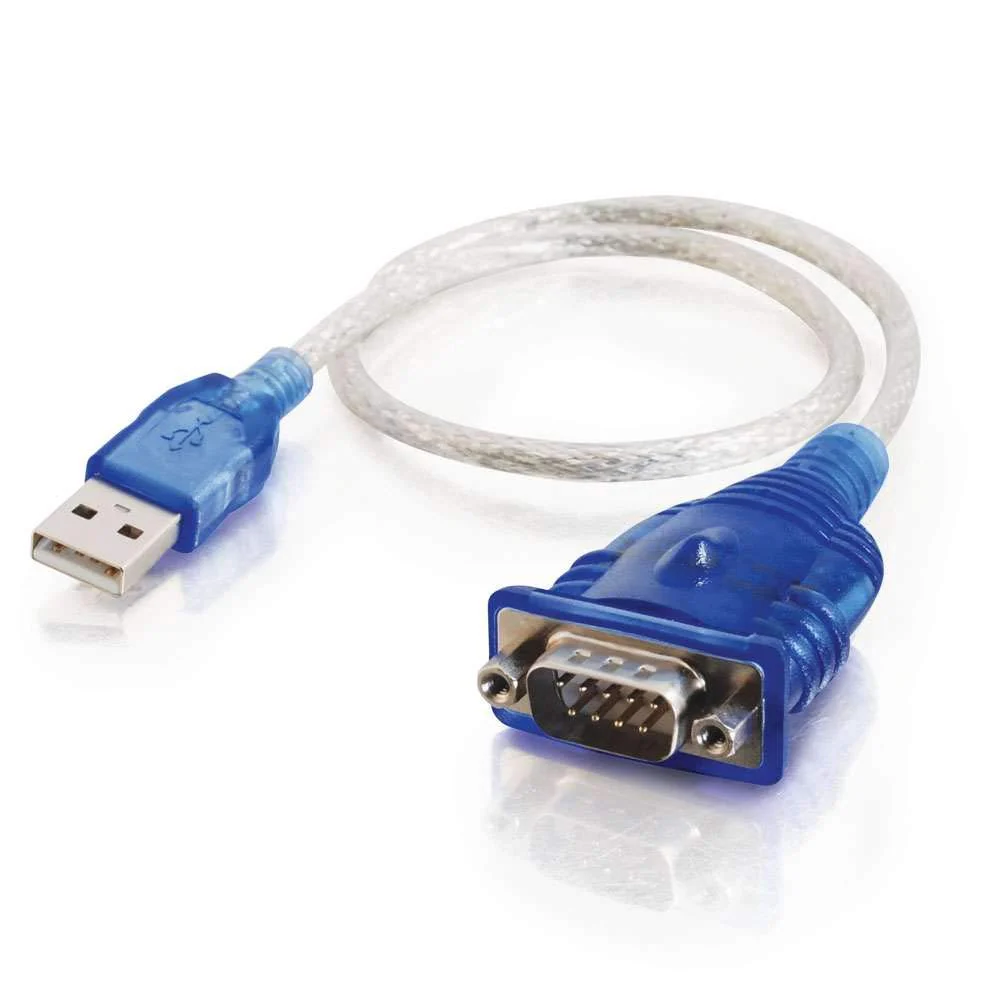 C2G Legrand USB to DB9 Serial Adapter Cable, Adapter Cable, USB to Desktop Adapter, 1.5 Foot Adapter Cord, Gray, 1 Count, C2G 26886 USB to DB9 Male Adapter