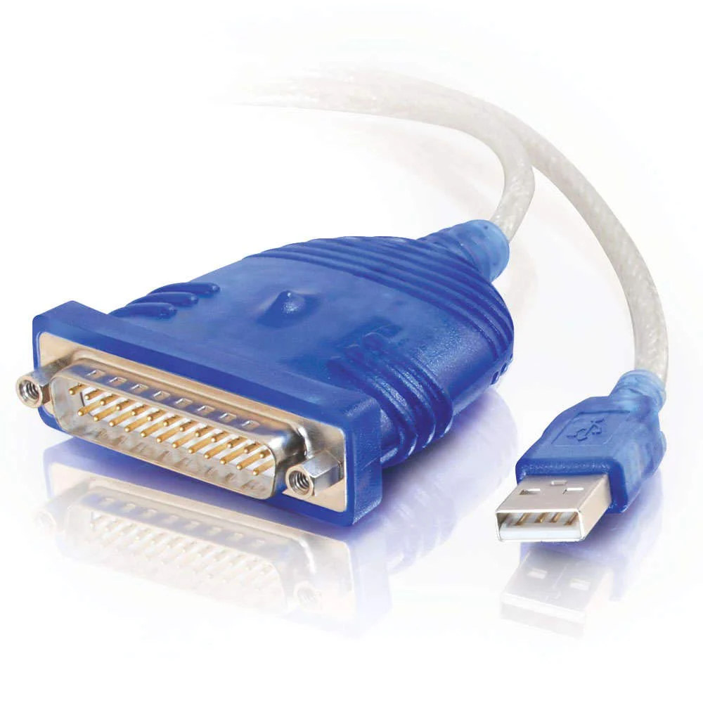 C2G USB Adapter USB to DB25 Adapter Grey 6 Feet (1.82 Meters) Cables to Go 22429,Gray USB to DB25 Male Adapter