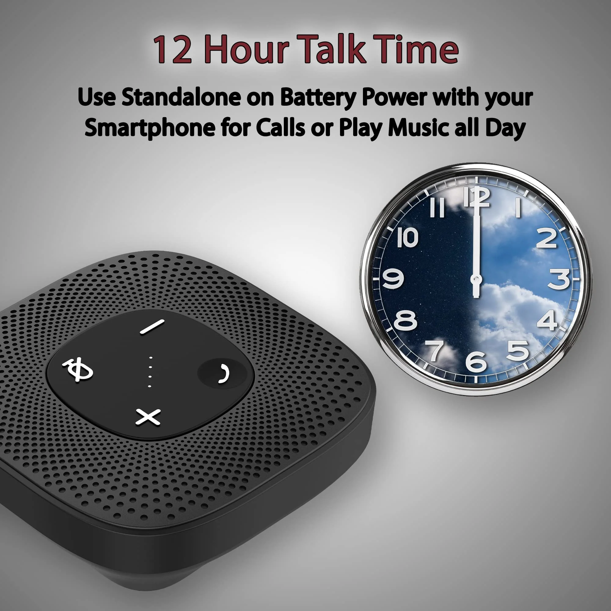 CA Essential Speakerphone SP-2000 - USB and Bluetooth Speakerphone, Clear Sound, 360 Degree Noise Cancelling Microphone with 3m Range, 66 Ft BT Wireless Range, by Cyber Acoustics 1 Pack - Image 6