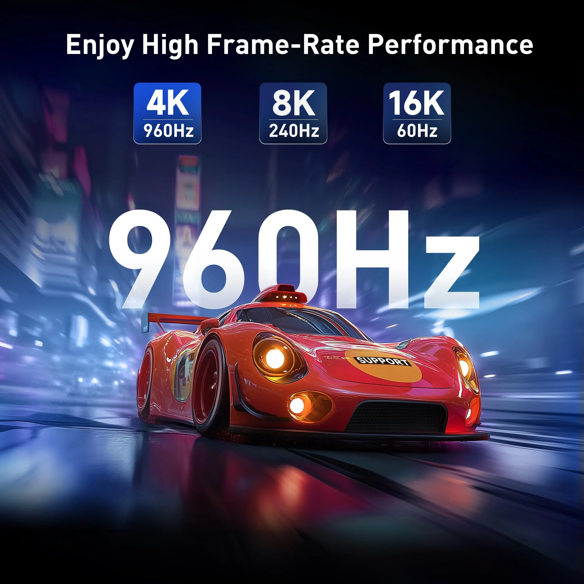 Cable Matters 80Gbps USB C to DisplayPort 2.1 Adapter, 16K@60hz, 8K@240hz, 4K@960Hz and HDR Support - Thunderbolt 5/4, USB4 Compatible with VR Headset, MacBook Pro, iPad Pro, XPS, Surface Pro - Image 3