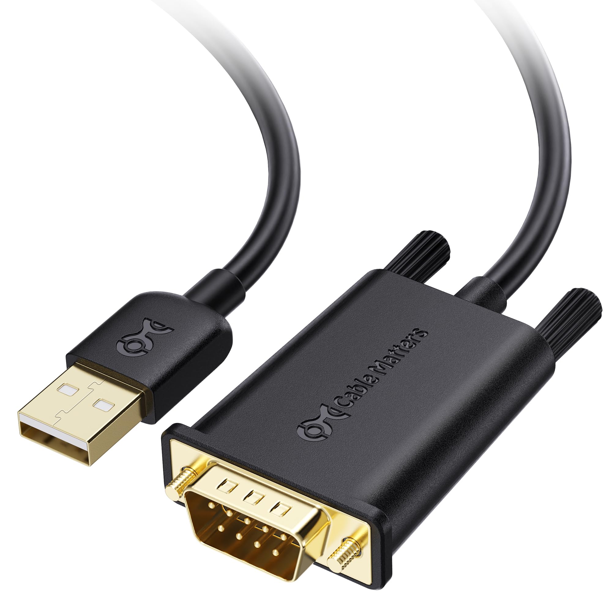 Cable Matters USB to Serial Adapter Male to Male Cable (RS232 to USB 2.0, Serial to USB, USB to DB9) 6 Feet, Support Windows 11/10/8/7/Vista/XP, macOS 11.0 or Later.