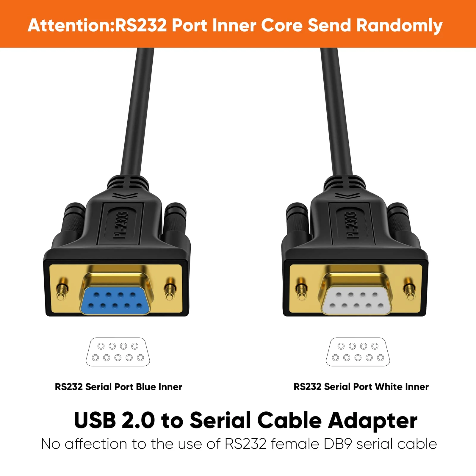 CableCreation USB to RS232 Serial Adapter with PL2303 Chipset, 10 FT USB to DB9 Pin Female Converter Cable for Cashier Register, Modem, Scanner, Digital Cameras,CNC etc, Black 10FT / 3M - Image 4