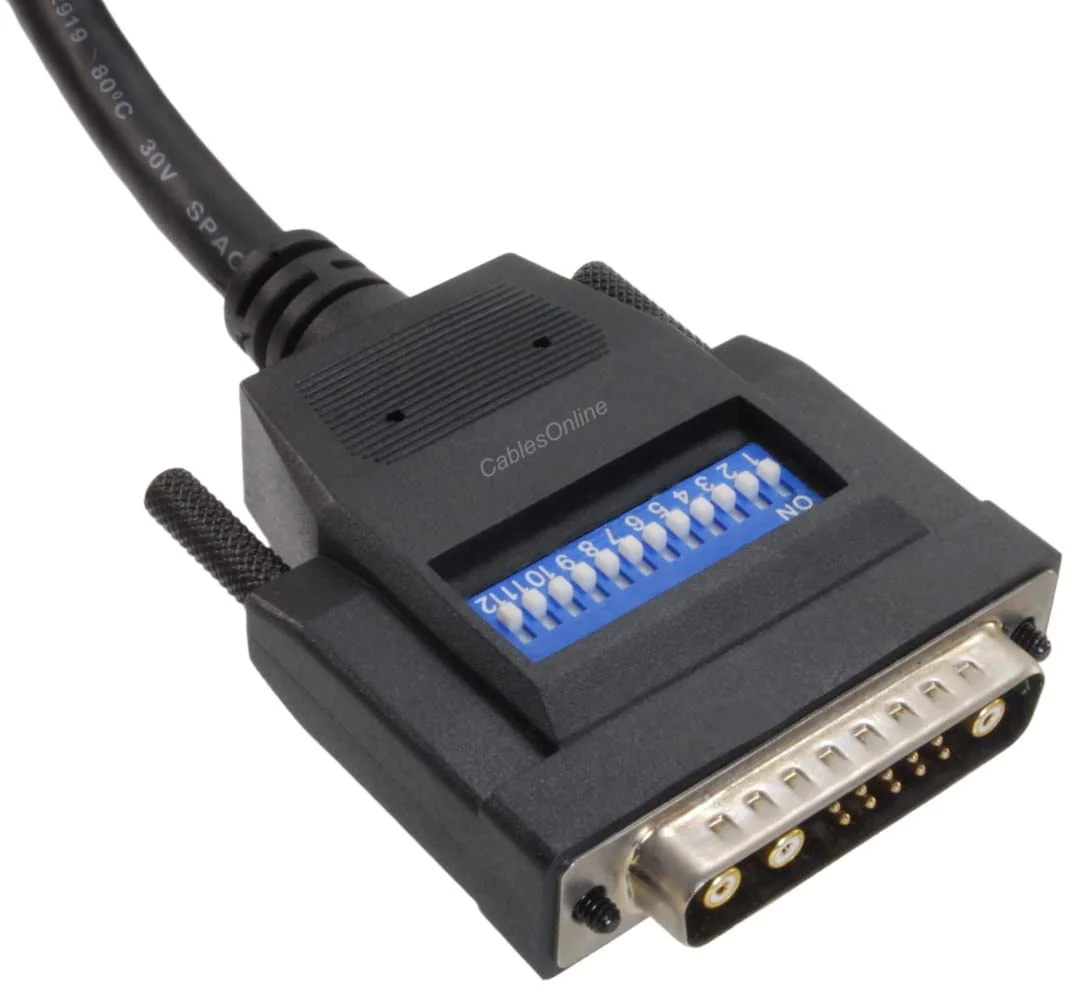 CablesOnline, 6ft 13W3 Male to SVGA (HD15) Male (SunMicro) Monitor Cable w/ 12 Dip Switches, W3-606 - Image 3