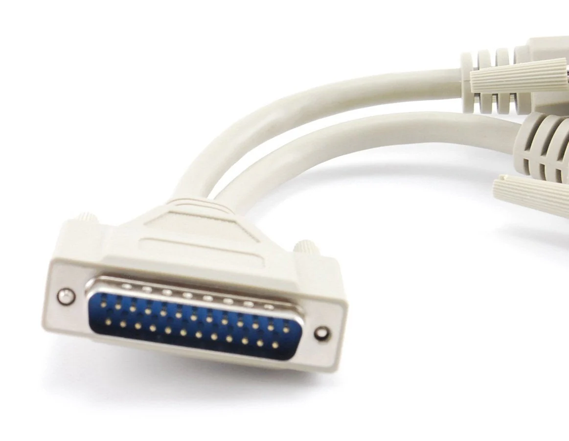 CablesOnline 8 inch DB25 Parallel Male/Dual Female Y-Splitter Printer Cable (YS-005) - Image 4