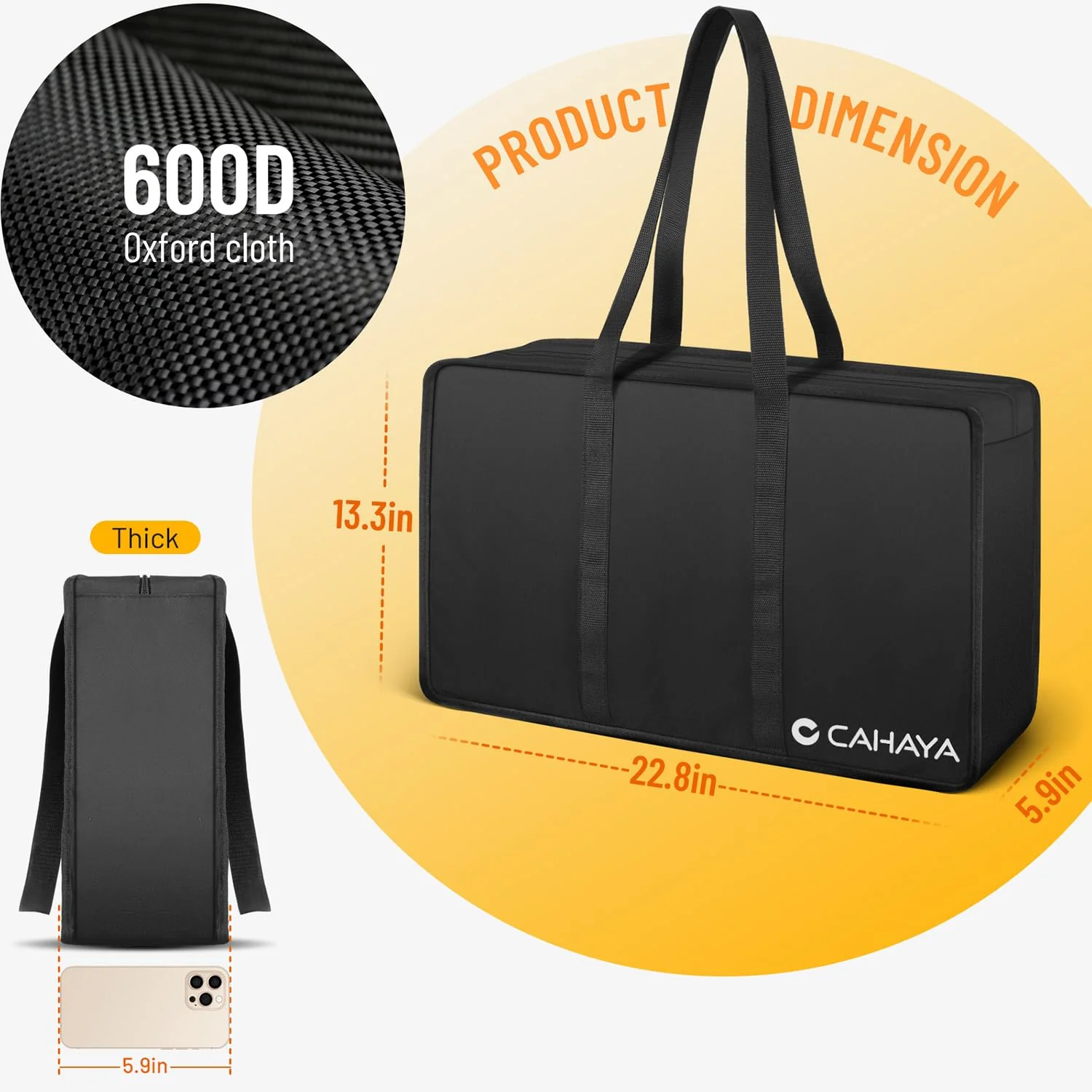 CAHAYA Music Stand Carrying Bag High Capacity Universal Carrying Case Portable for Solid Sheet Music Stand Microphone Stand Speaker Guitar Stand CY0323 L - Image 2