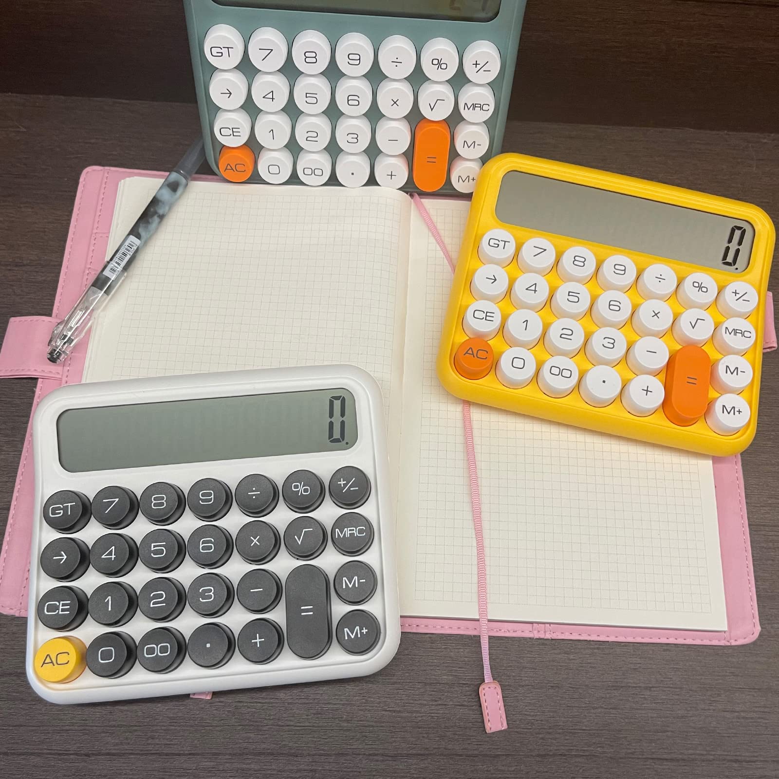 Calculators, Benkaim Desk Calculator,Basic Standard Calculator,12 Digit Large LCD Display Big Button Calculator for School, Home & Business Use(Beige) Beige - Image 6