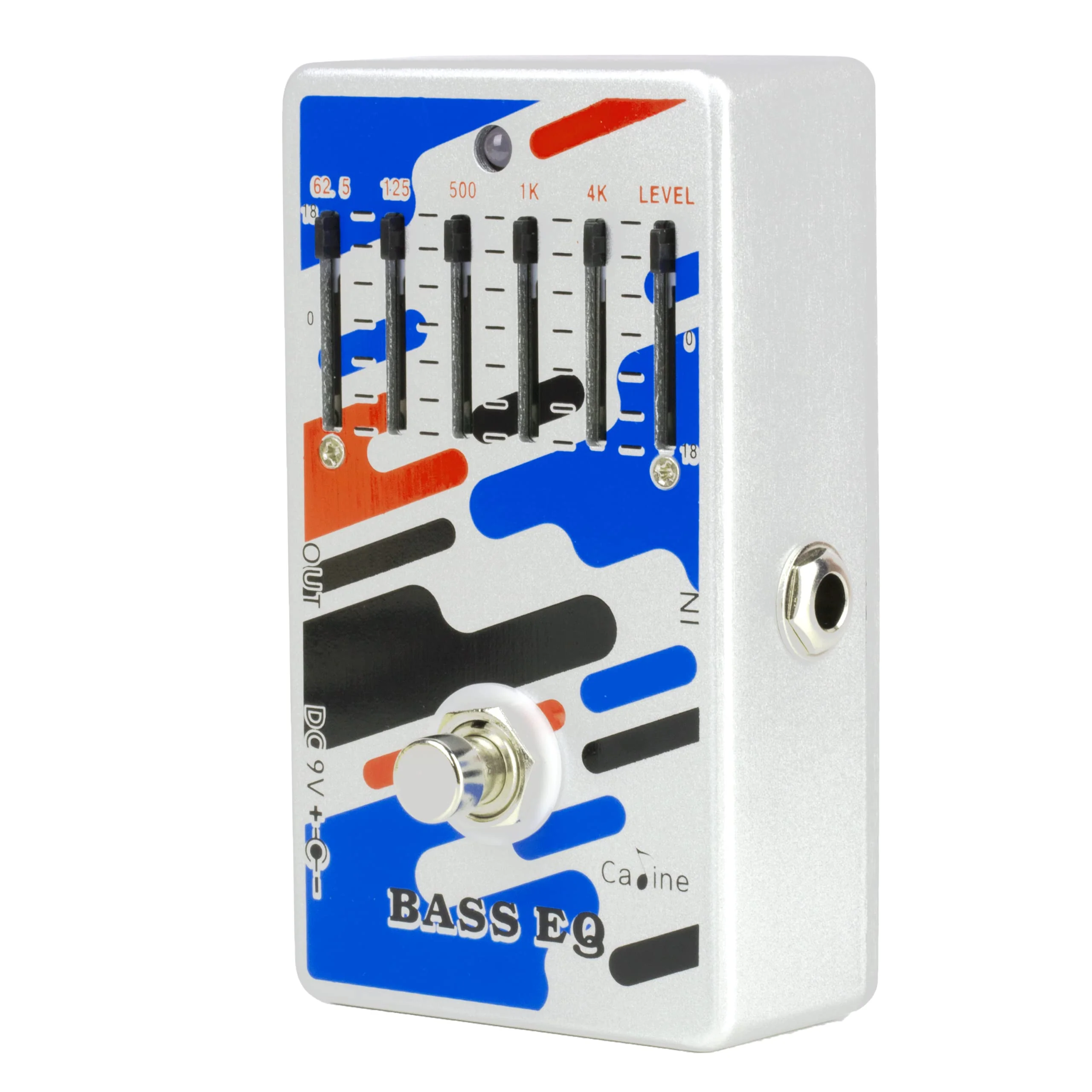 Caline Bass EQ Pedal 5 Band Graphic Equalizer Effect Pedal True Bypass CP-73 (62.5Hz 125Hz 500Hz 1kHz 4kHz) 5 Band EQ-Bass