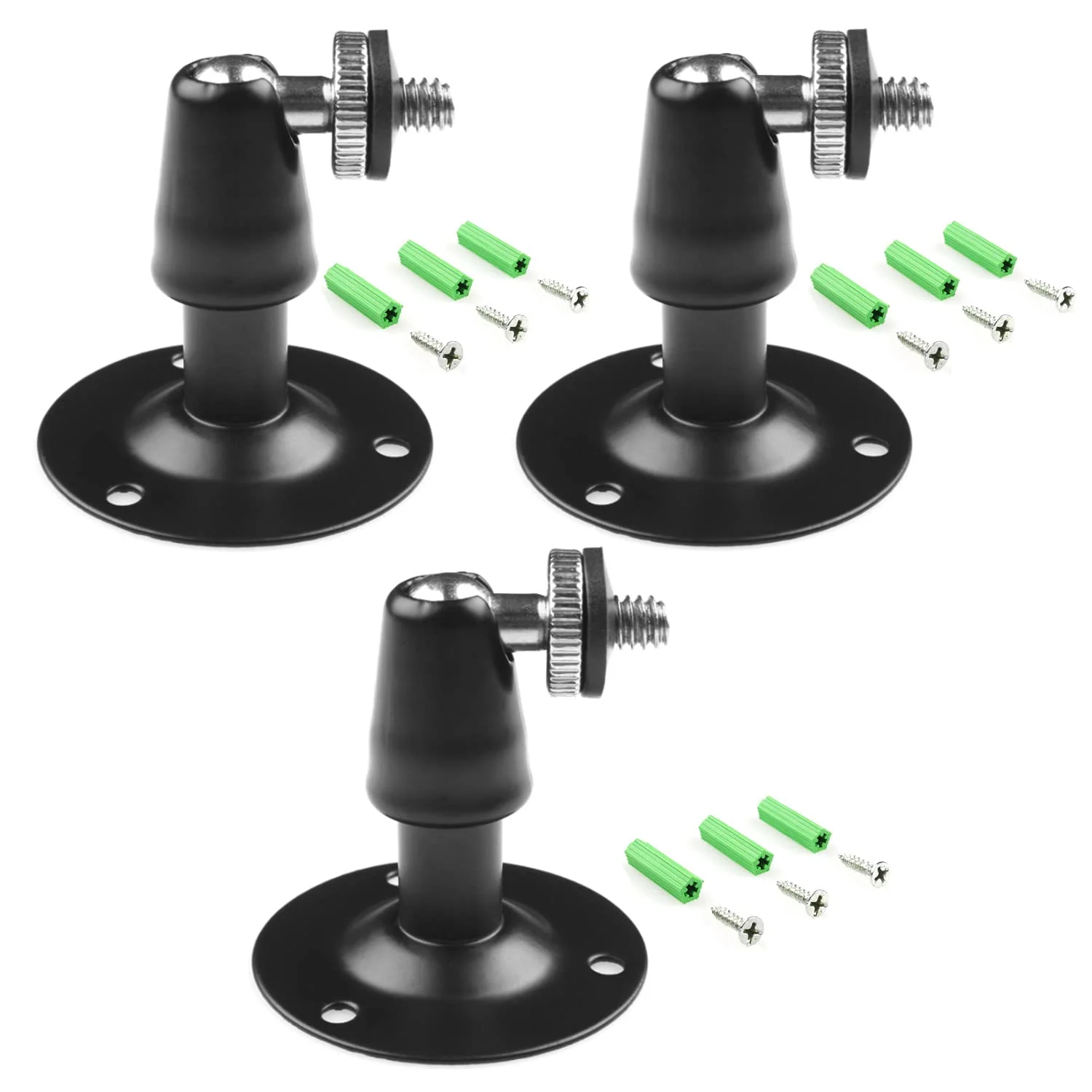 Camera Bracket Mount 3 Pcs Security Wall Mount for Oculus Sensor Arlo, Arlo Pro,Metal Security Camera Bracket Outdoor Indoor Oculus Rift Mount Bracket 360° Rotation 1/4" Screw Camera Wall Mounts CCTV