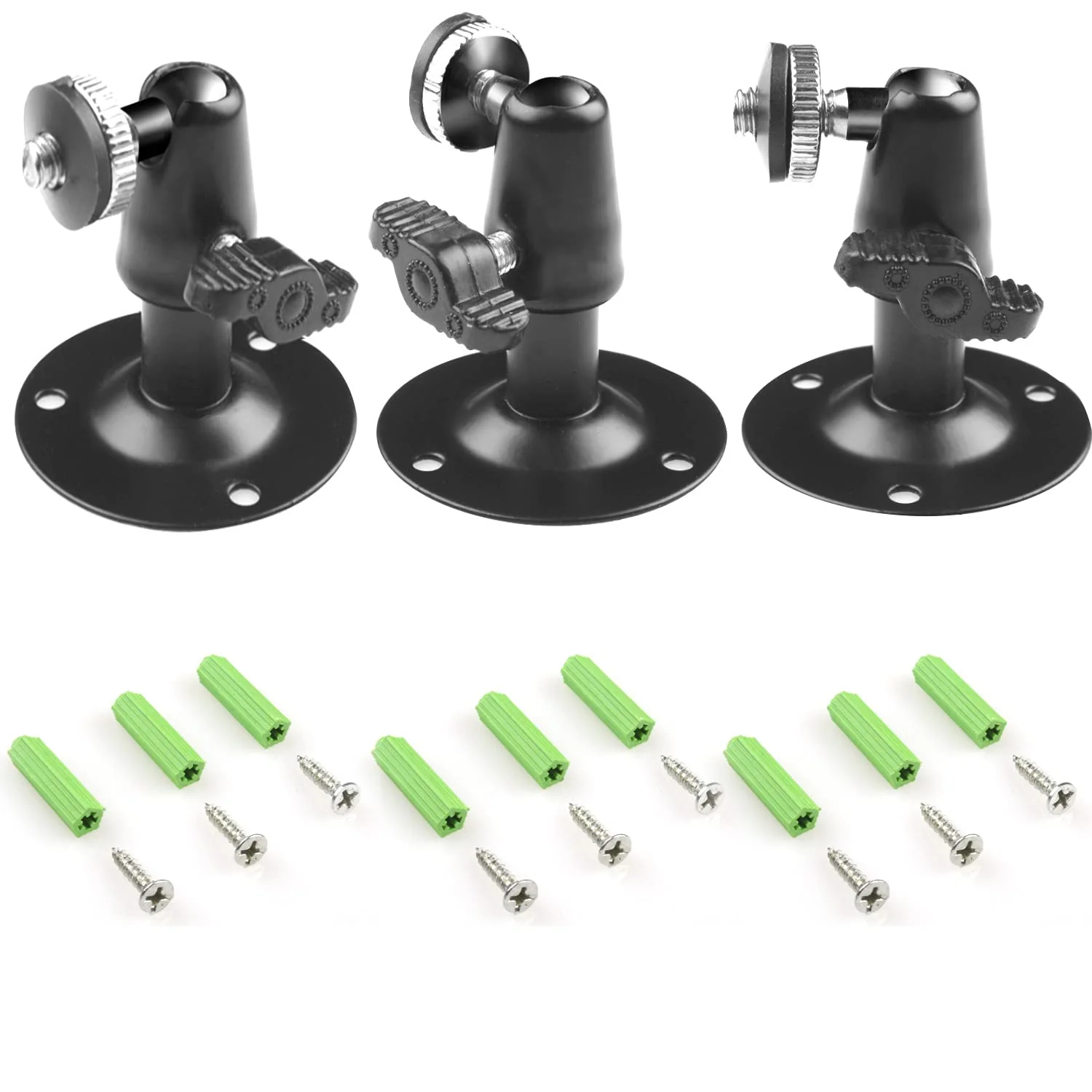 Camera Bracket Mount 3 Pcs Security Wall Mount for Oculus Sensor Arlo, Arlo Pro,Metal Security Camera Bracket Outdoor Indoor Oculus Rift Mount Bracket 360° Rotation 1/4" Screw Camera Wall Mounts CCTV - Image 2