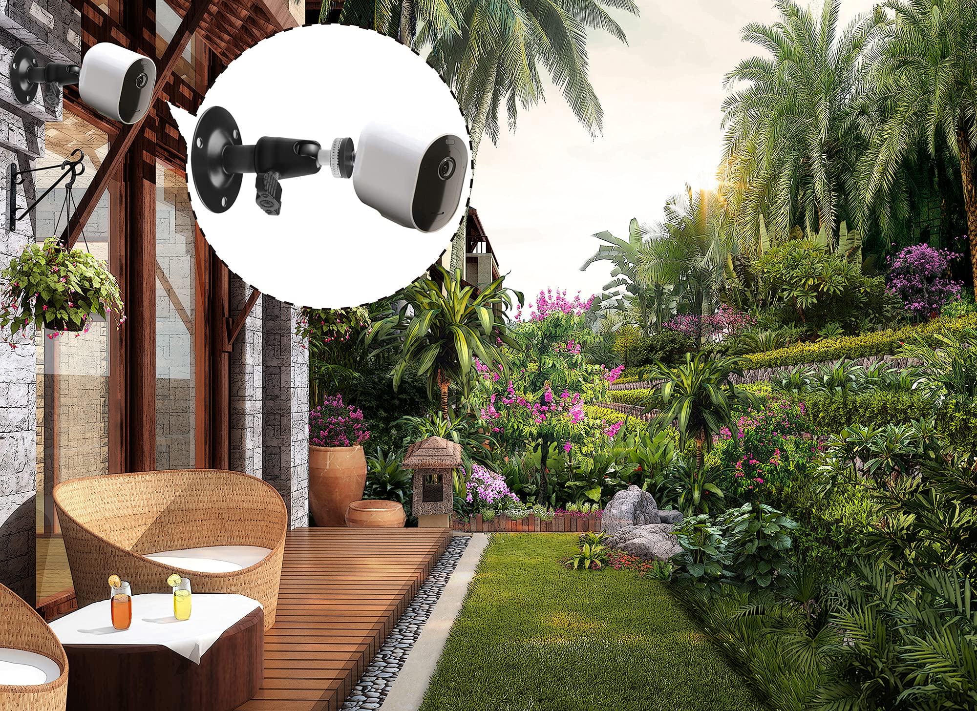 Camera Bracket Mount 3 Pcs Security Wall Mount for Oculus Sensor Arlo, Arlo Pro,Metal Security Camera Bracket Outdoor Indoor Oculus Rift Mount Bracket 360° Rotation 1/4" Screw Camera Wall Mounts CCTV - Image 6