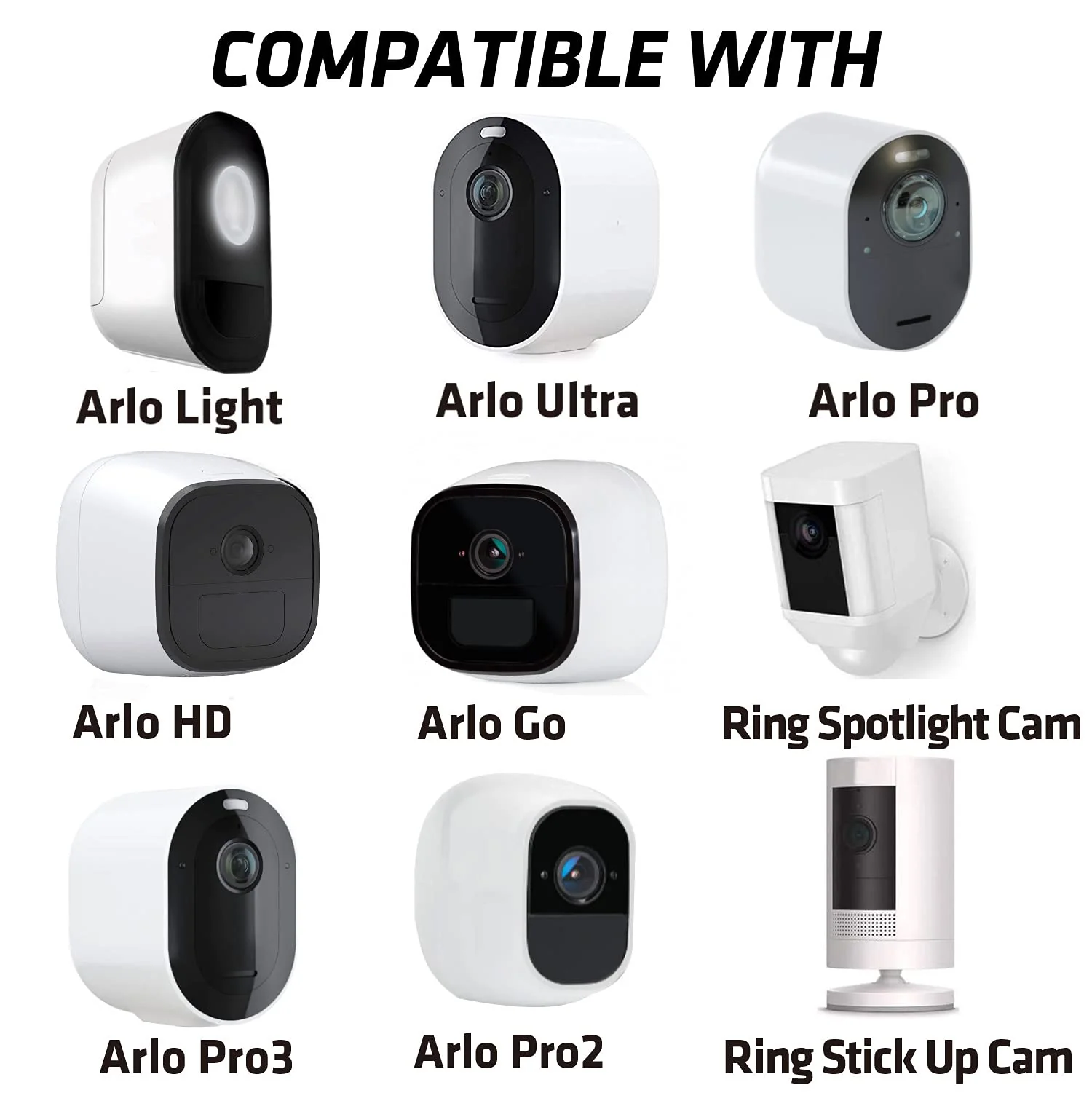 Camera Bracket Mount 3 Pcs Security Wall Mount for Oculus Sensor Arlo, Arlo Pro,Metal Security Camera Bracket Outdoor Indoor Oculus Rift Mount Bracket 360° Rotation 1/4" Screw Camera Wall Mounts CCTV - Image 7
