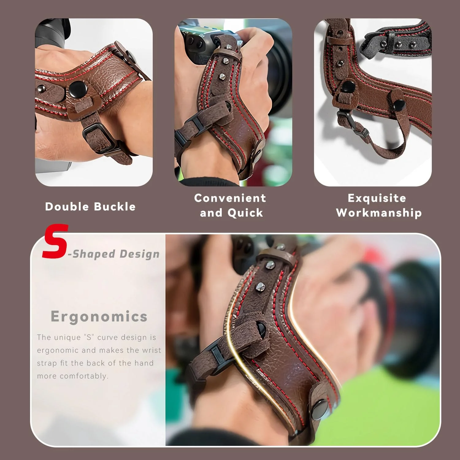 Camera Hand Strap, Secure Padded Camera Holder Wrist Strap for Canon Nikon Sony Fujifilm Olympus DSLR and Mirrorless, Camera wrist strap, Photographer Gifts. - Image 3
