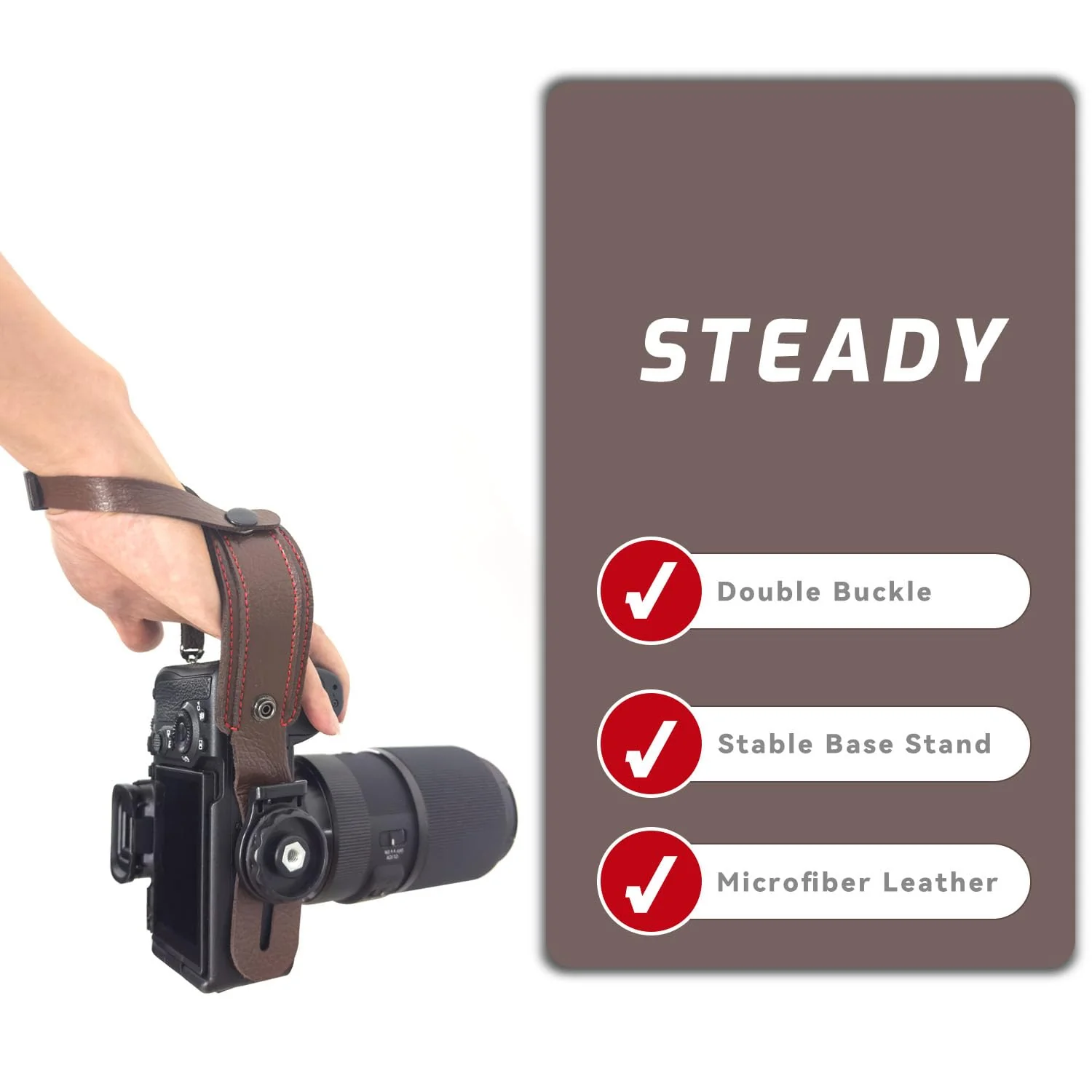 Camera Hand Strap, Secure Padded Camera Holder Wrist Strap for Canon Nikon Sony Fujifilm Olympus DSLR and Mirrorless, Camera wrist strap, Photographer Gifts. - Image 4