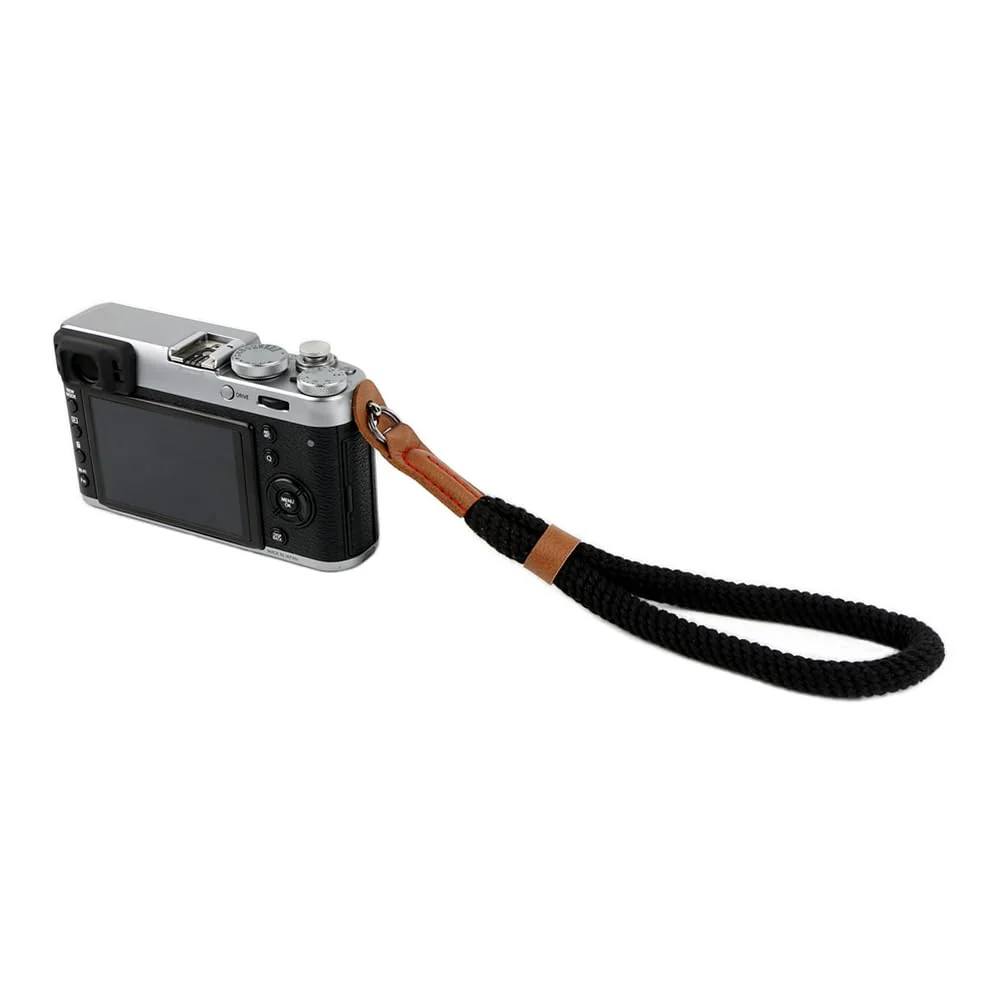 Camera Hand Wrist Strap Soft Cotton Hand Strap compatible for Fujifilm X-T5 X-T30 X-T20 X-T4 X-T3 X100V X100F Sony A6000 A6100 A6300 A6400 A6500 A6600 A6700 & More Mirrorless cameras - Black - Image 5