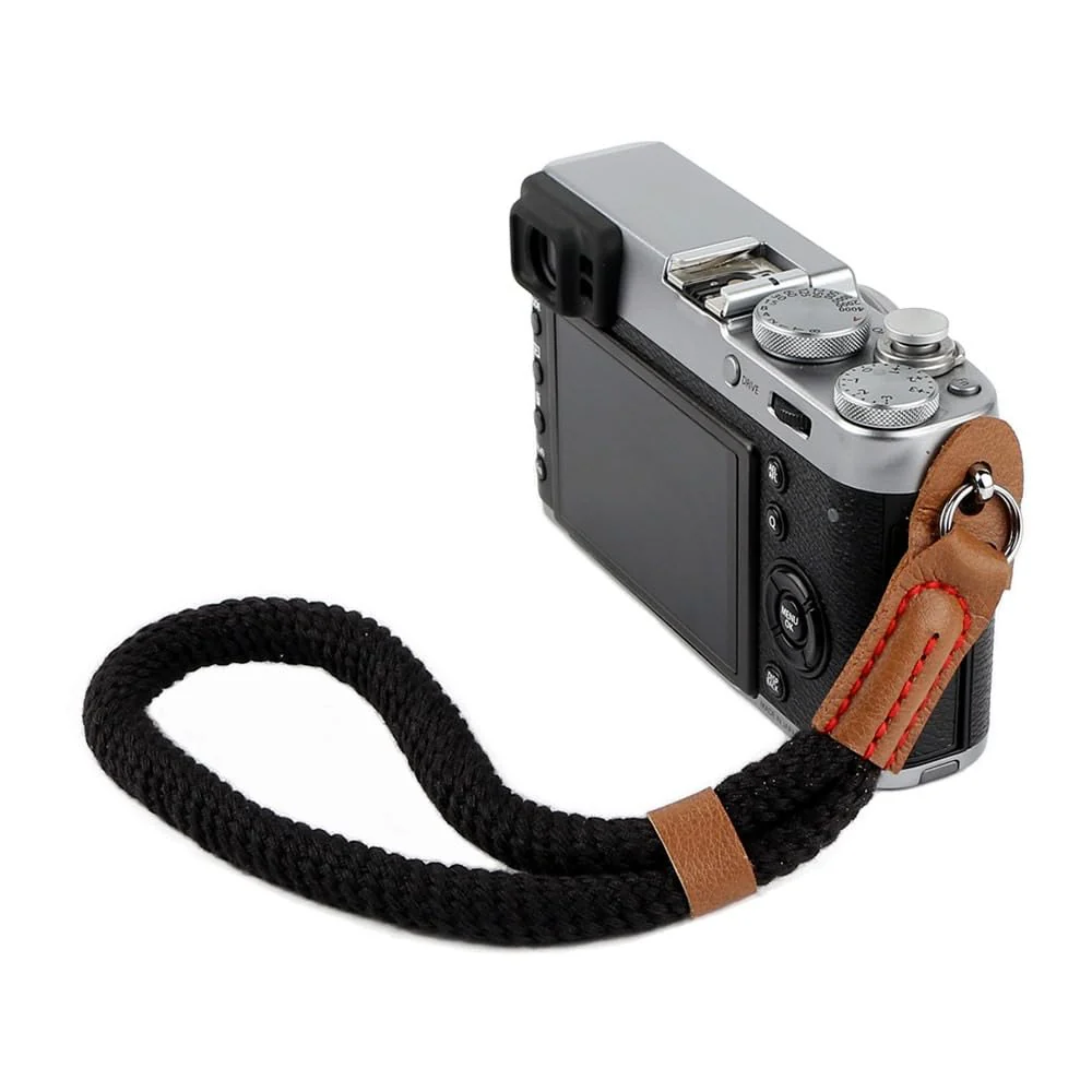Camera Hand Wrist Strap Soft Cotton Hand Strap compatible for Fujifilm X-T5 X-T30 X-T20 X-T4 X-T3 X100V X100F Sony A6000 A6100 A6300 A6400 A6500 A6600 A6700 & More Mirrorless cameras - Black - Image 7