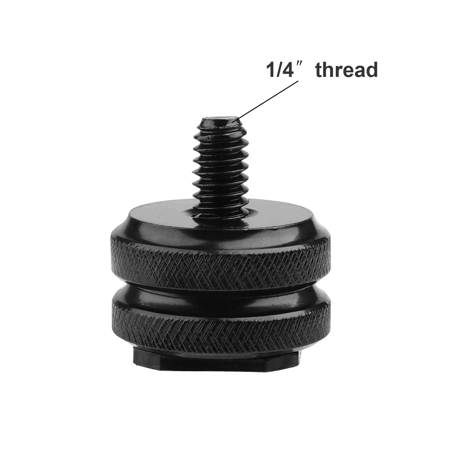 Camera Hot Shoe Mount to 1/4"-20 Tripod Screw Adapter Flash Shoe Mount for DSLR Camera Rig (Pack of 2) - Image 6