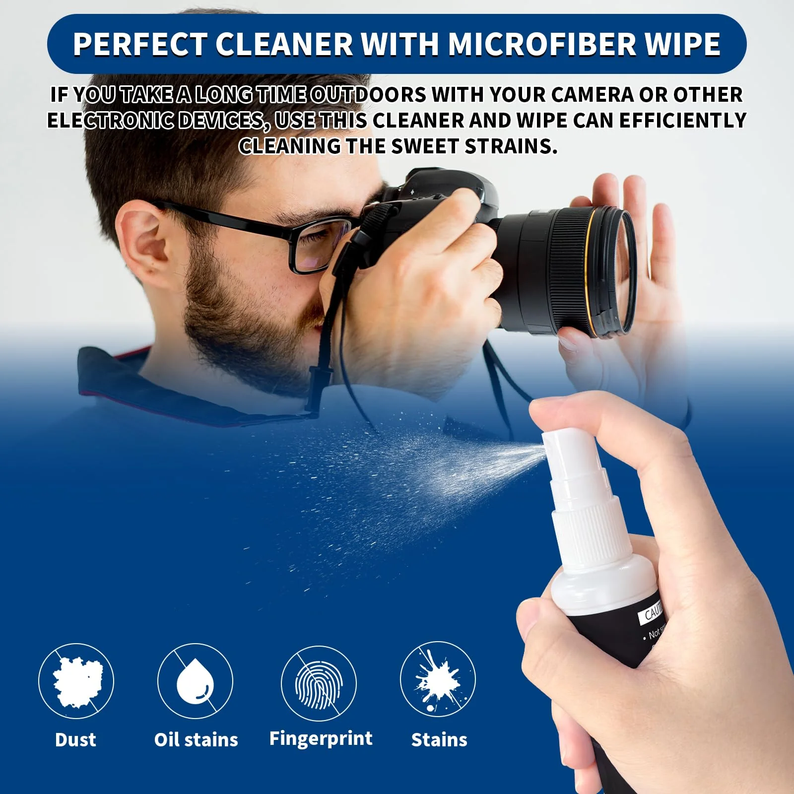 Camera Lens Cleaning Kit, 10-in-1 Camera Cleaning Kit, Camera Lens Cleaner and Camera Accessories, Includes Lens Cleaning Kit/Lens Cleaner/Lens Cleaning Pen/Soft Brush - Image 3