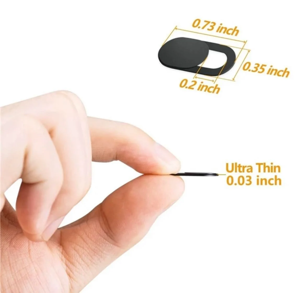 Camera Lens Cover Slide, 2 Pack, Fits iPhone, Android, Laptops, IPads., short, Black - Image 4
