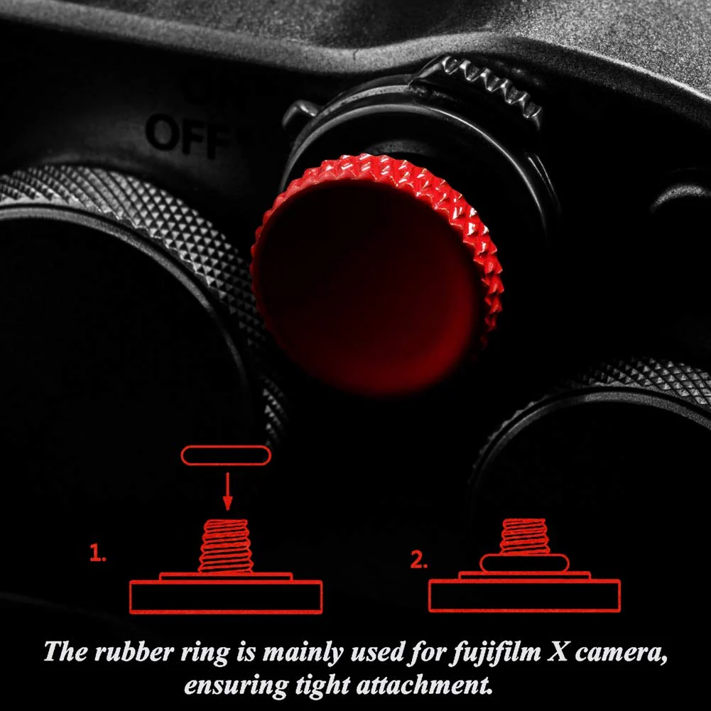 Camera Shutter Button (2 Pack/Red) Upscale and Delicate Soft Shutter Release Button Red - Image 3