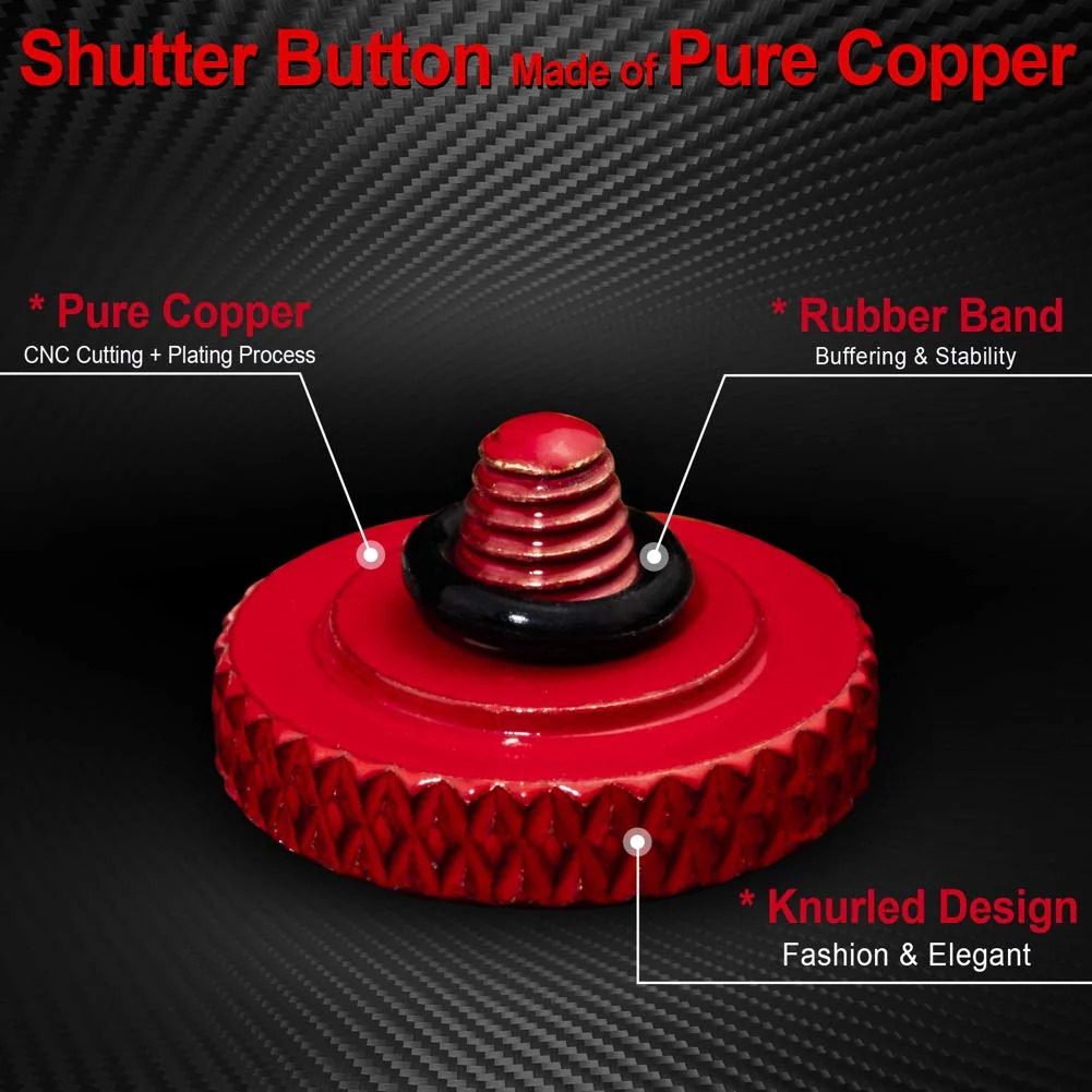 Camera Shutter Button (2 Pack/Red) Upscale and Delicate Soft Shutter Release Button Red - Image 4