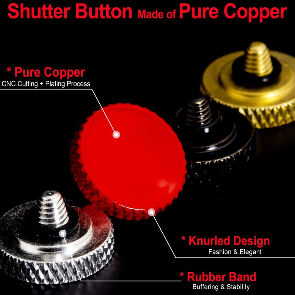 Camera Shutter Button (2 Pack/Red) Upscale and Delicate Soft Shutter Release Button Red - Image 5