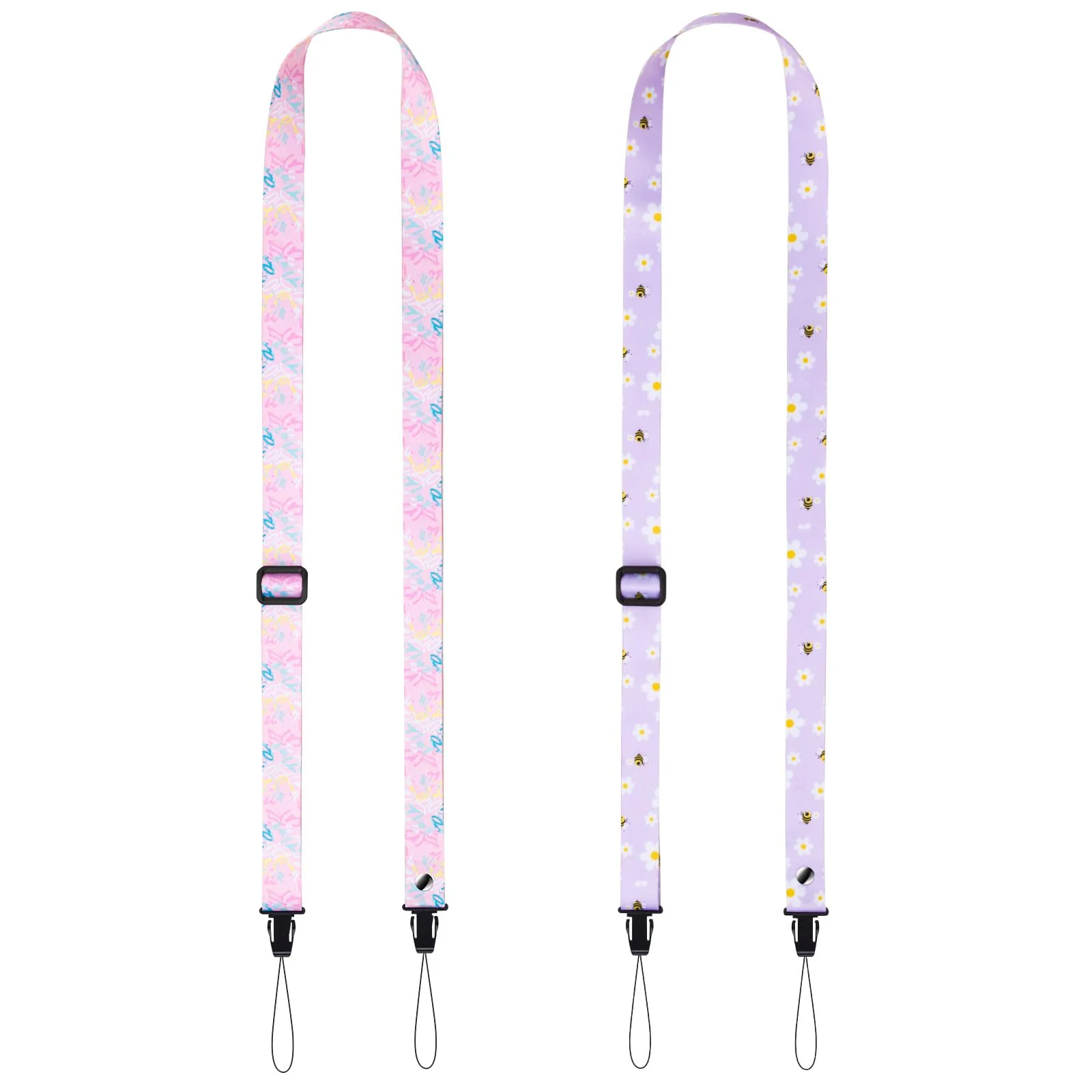 Camera Strap for Kids[2 Pack],Kids Camera Lanyard Neck Strap,iPad Strap for Kids,Children Camera Strap for Fujifilm mini Camera Pink+purple