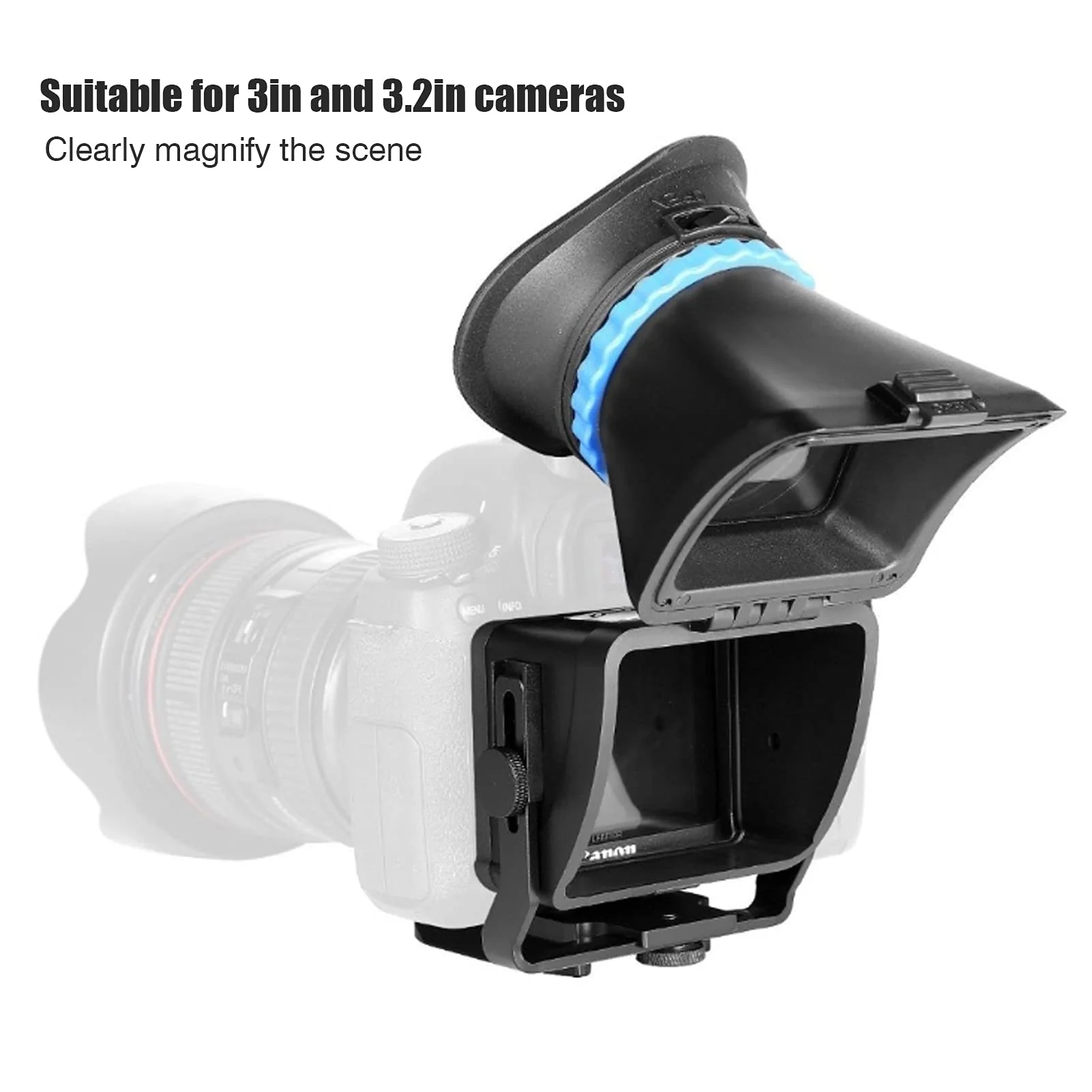 Camera Viewfinder 3X Magnification LCD View Finder for Camera Camcorder with 3in/3.2in Screen SLR Viewfinder - Image 2
