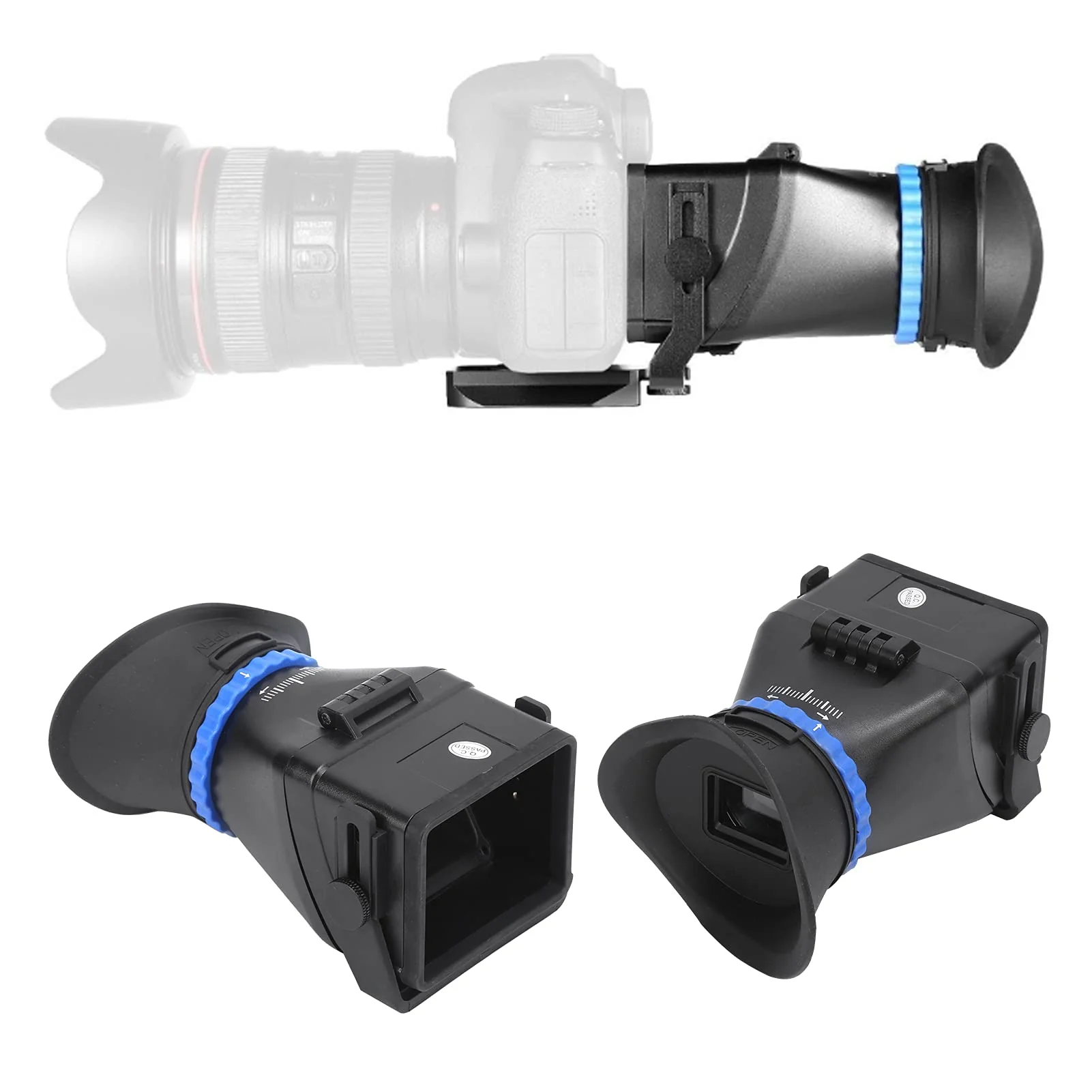 Camera Viewfinder with 3X Magnification, High Definition Glass Viewfinder, Comfortable Rubber Eye Patch, for 3.0 3.2 inch LCD Screen SLR and Mirrorless Cameras - Image 5