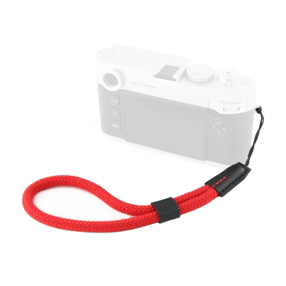 Camera Wrist Hand Strap Soft Cotton Lanyard String Rope compatible for Sony A6700 A6600 A6500 A6400 A6300 A6100 A6000 Small Light Mirrorless Cameras Cellphone - Red