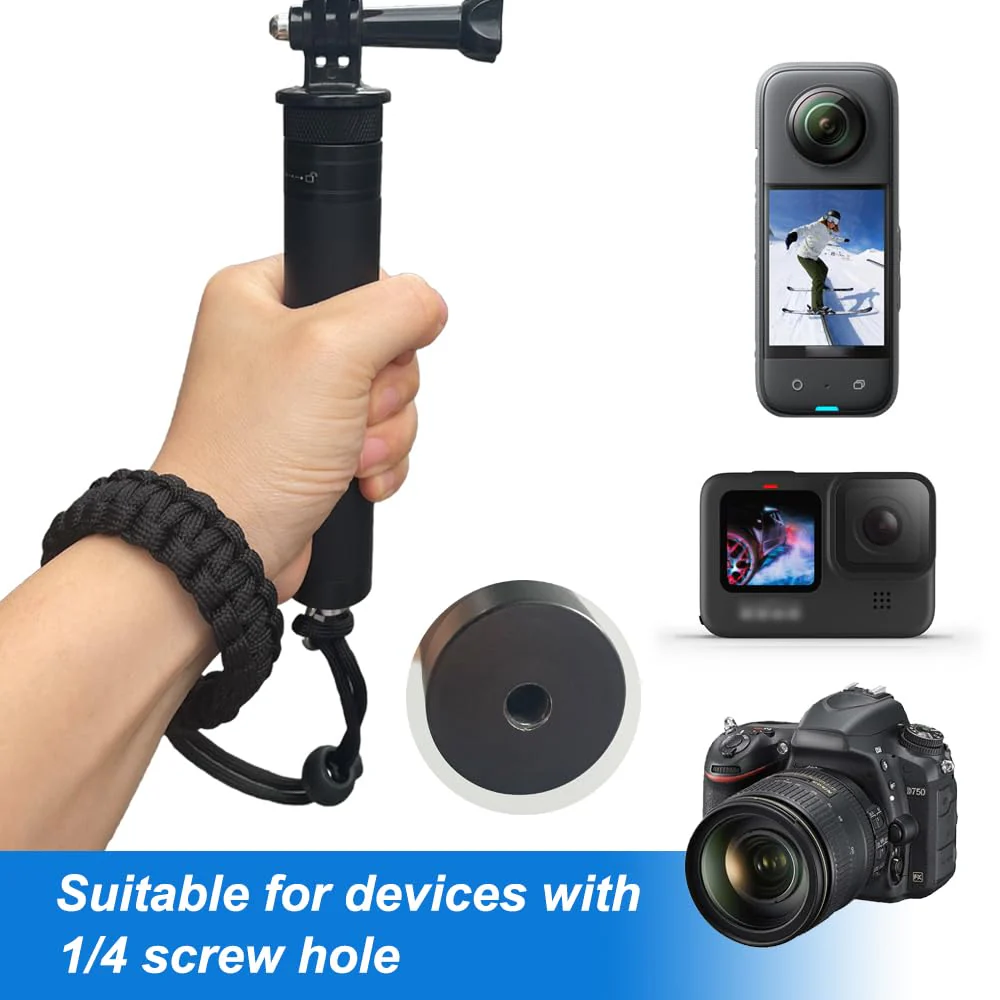 Camera Wrist Strap Adjustable Paracord Camera Hand Straps Lanyard with 1/4 Inch D Ring Screw for DSLR Camera Phone Gimbal Stabilizer Selfie Stick Tripod Mount - Image 4