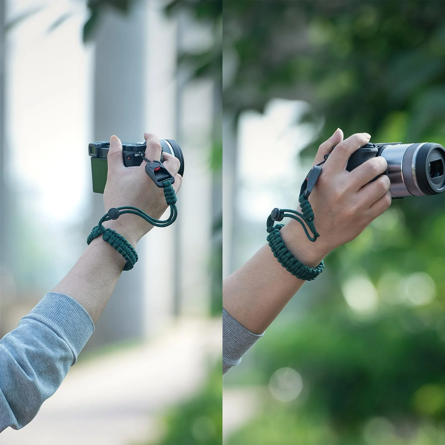 Camera Wristband Photographer Adjustable Quick Release Camera Hand Strap for All Cameras Micro Single, Fashion Wristband Aqua - Image 2