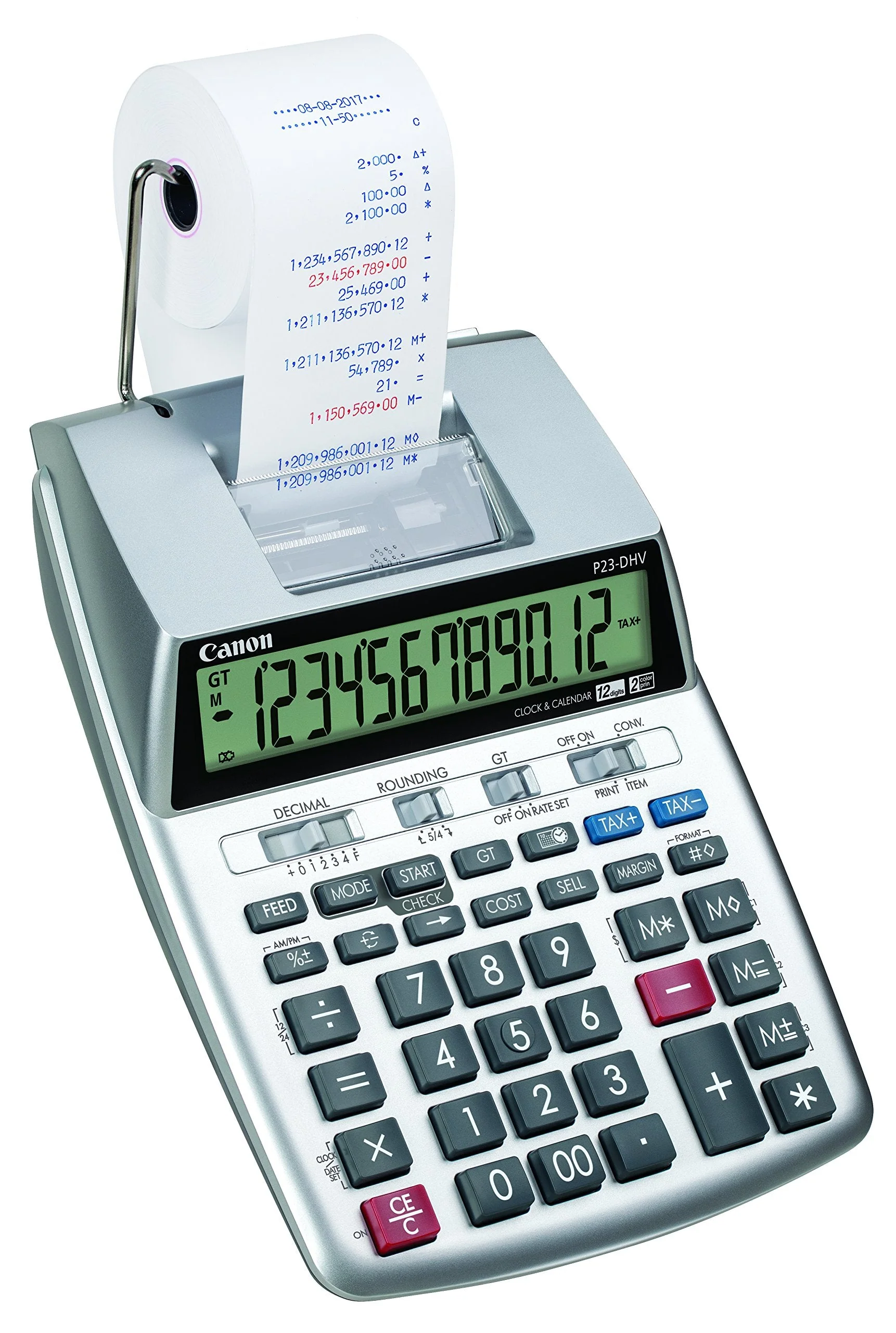 Canon P23-DHV-3 Printing Calculator with Double Check Function, Tax Calculation and Currency Conversion 1 PK - Image 2