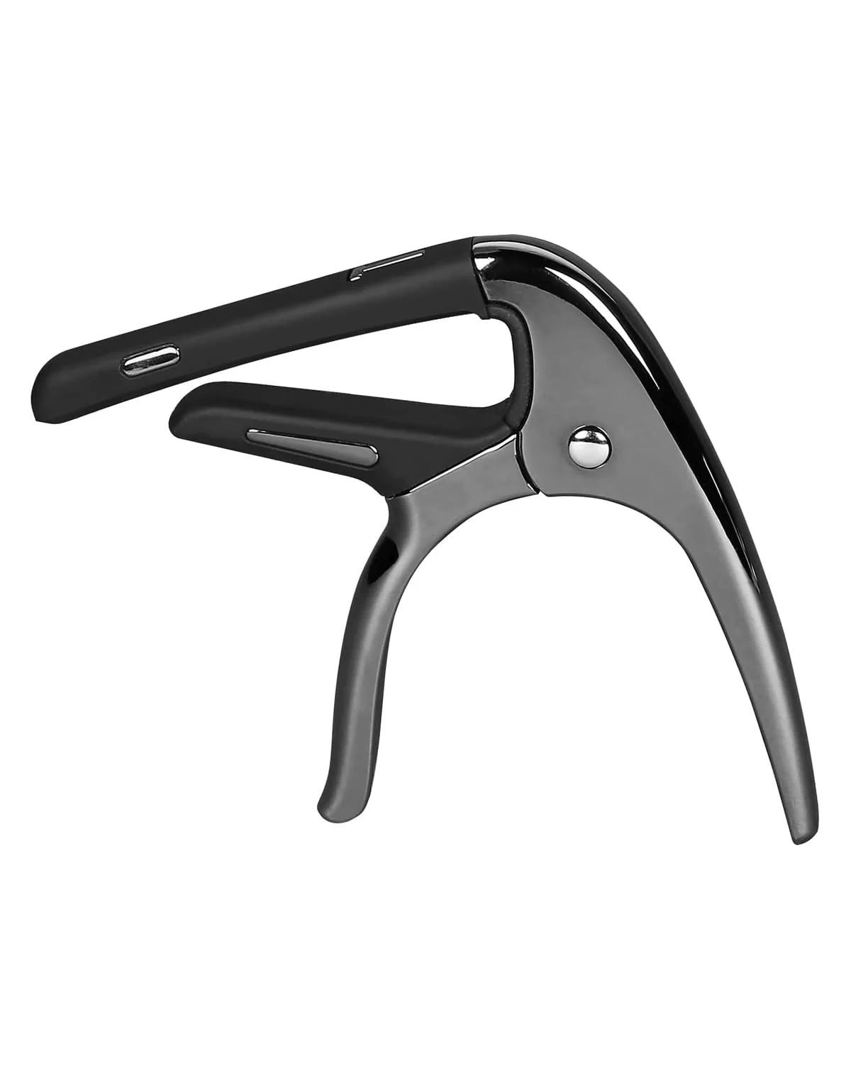 Capos for Acoustic Guitars, Electric Guitars and Ukulele, Superior Zinc Alloy and Silicone Made Black