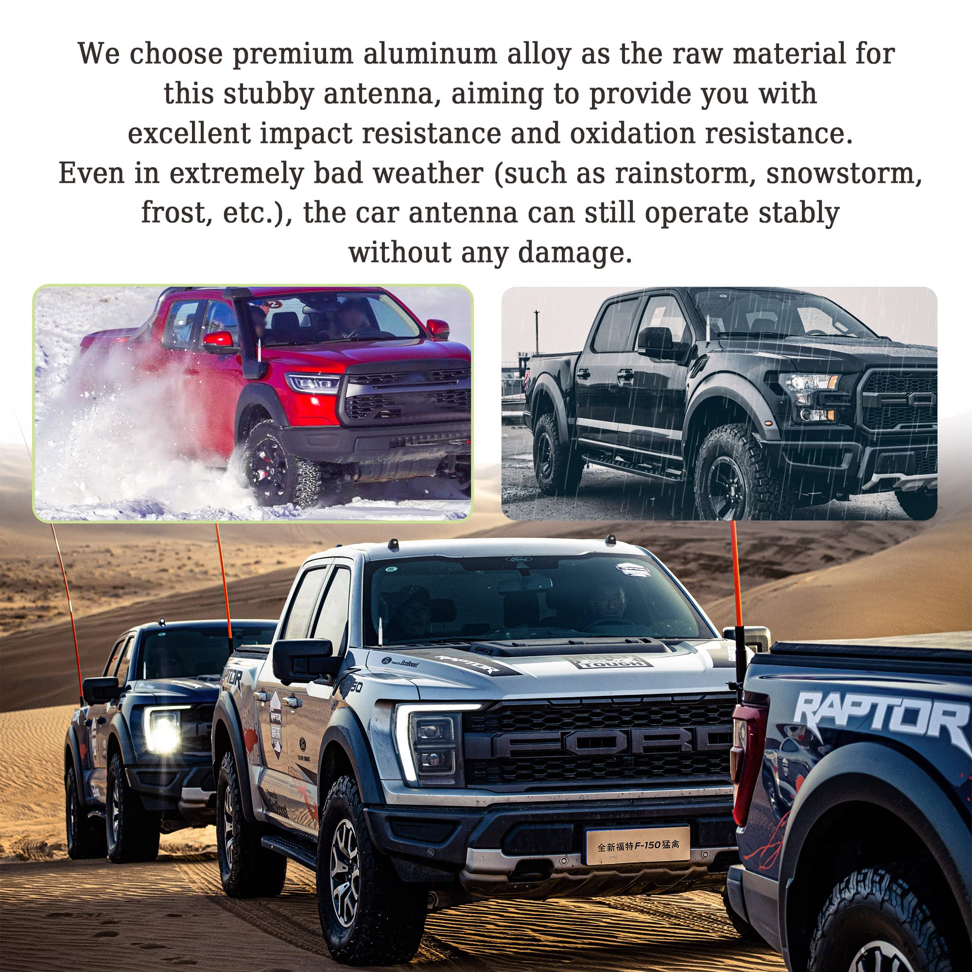 Car Bullet Antenna,Truck Exterior Decoration Accessories Car Vehicle Replacement Antenna Conpatible with Ford F150 RAM 1500 GMC Heavy Duty Pickup Trucks Accessories (New Upgrade Silver-U.S. Flag)… New Upgrade Silver-U.S. Flag - Image 3