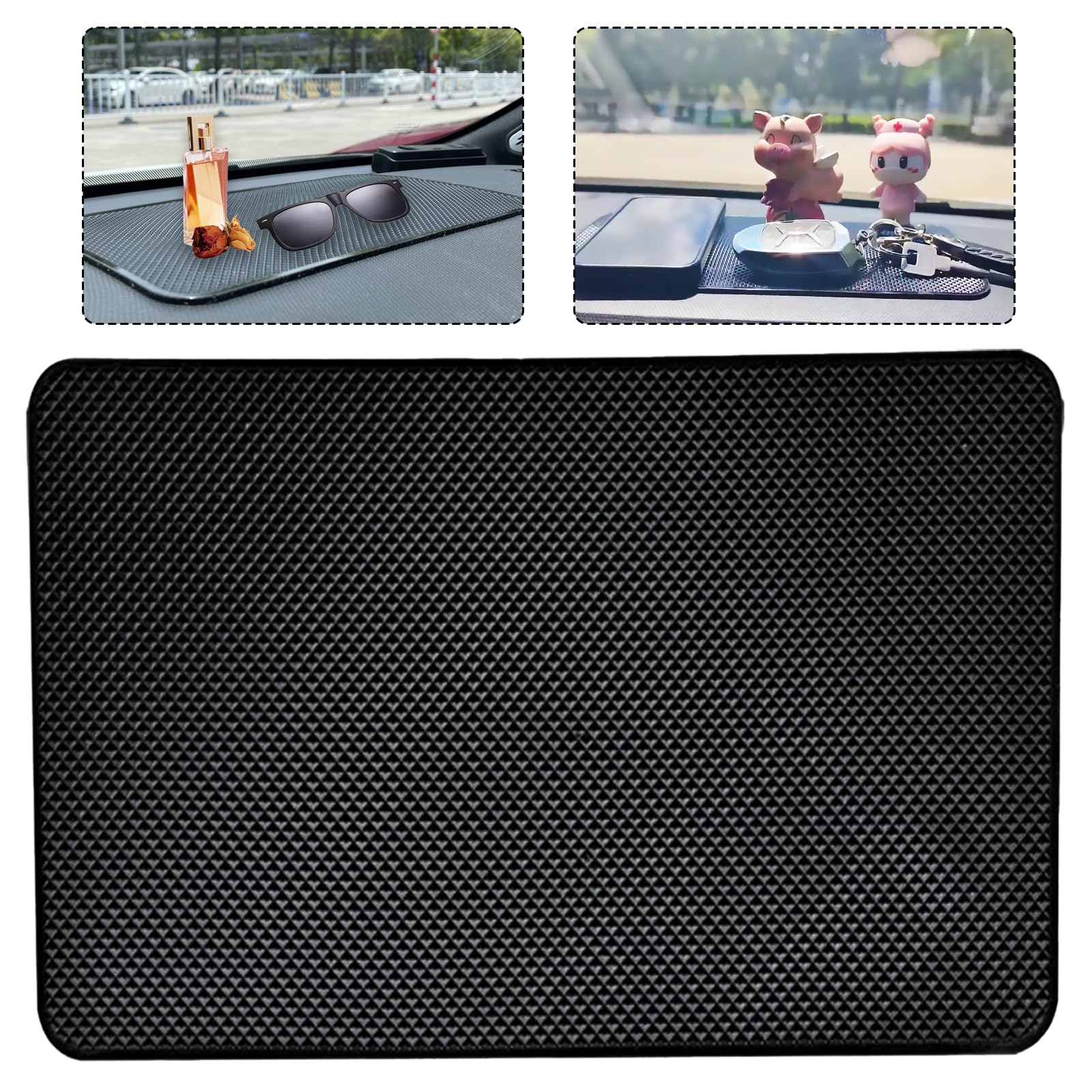 Car Dashboard Anti-Slip Mat, 10.6”x 5.9” Anti-Slip Sticky Pad for Car Dashboard, Non-Slip Mat for Phones, Sunglasses, Electronics & Accessories – Reusable Sticky Dash Fix, Heat-Resistant, No Residue - Image 6