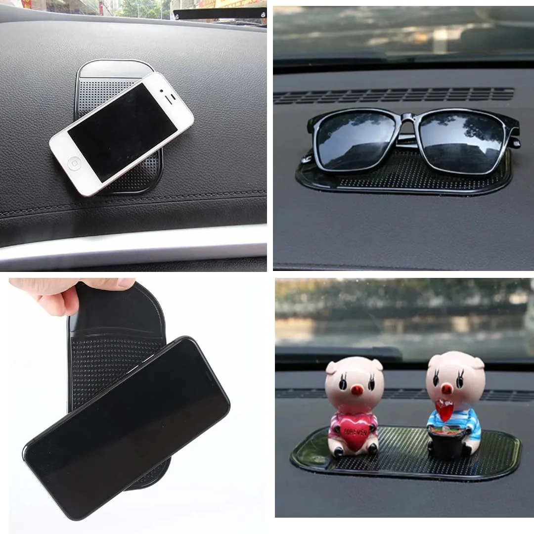Car Dashboard Anti-Slip Mat, 5-Pack Non-Slide Pads for Car Extra Thick Sticky Dash Pad for Radar Detector, Cell Phone, and Car Dash Accessories - Image 3