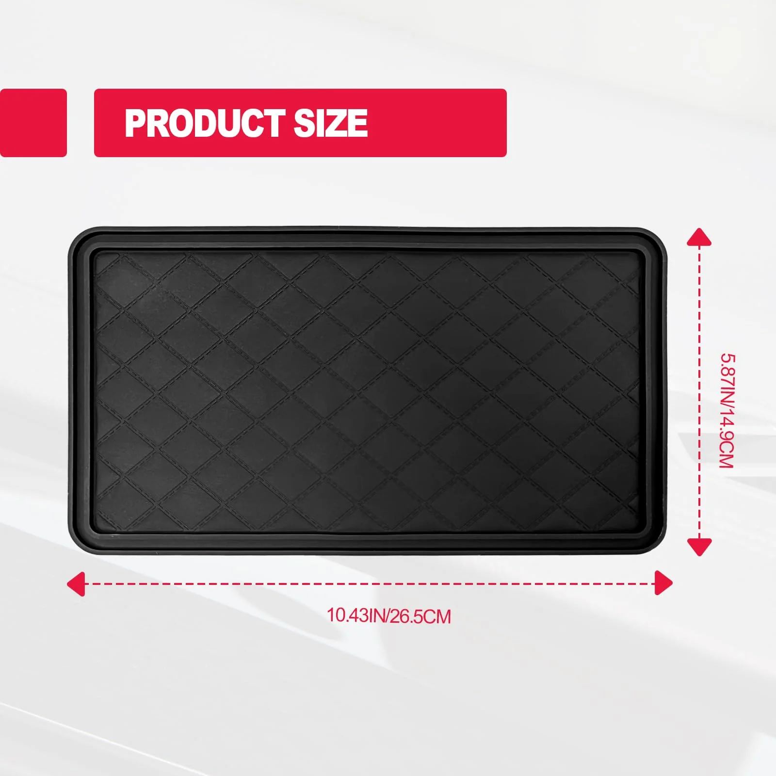 Car Dashboard Rubber Anti-Slip 10.4"x 5.9" Pad -Multifunctional Universal Car Magic Dashboard Sticky Adhesive Mat for Cell Phones, Sunglasses, Keys, Coin and More Use 26.5*15cm - Image 2