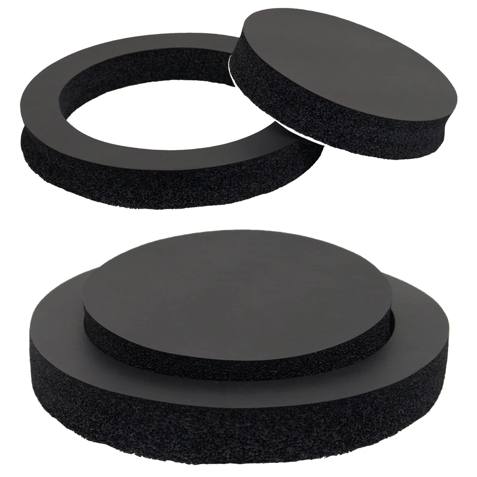 Car Door Speaker Fast Rings Foam Bass Blockers, Car Universal Foam Speaker Enhancer System Kit for 6" and 6.5" Speaker 2 Pcs - Self Adhesive - Image 2