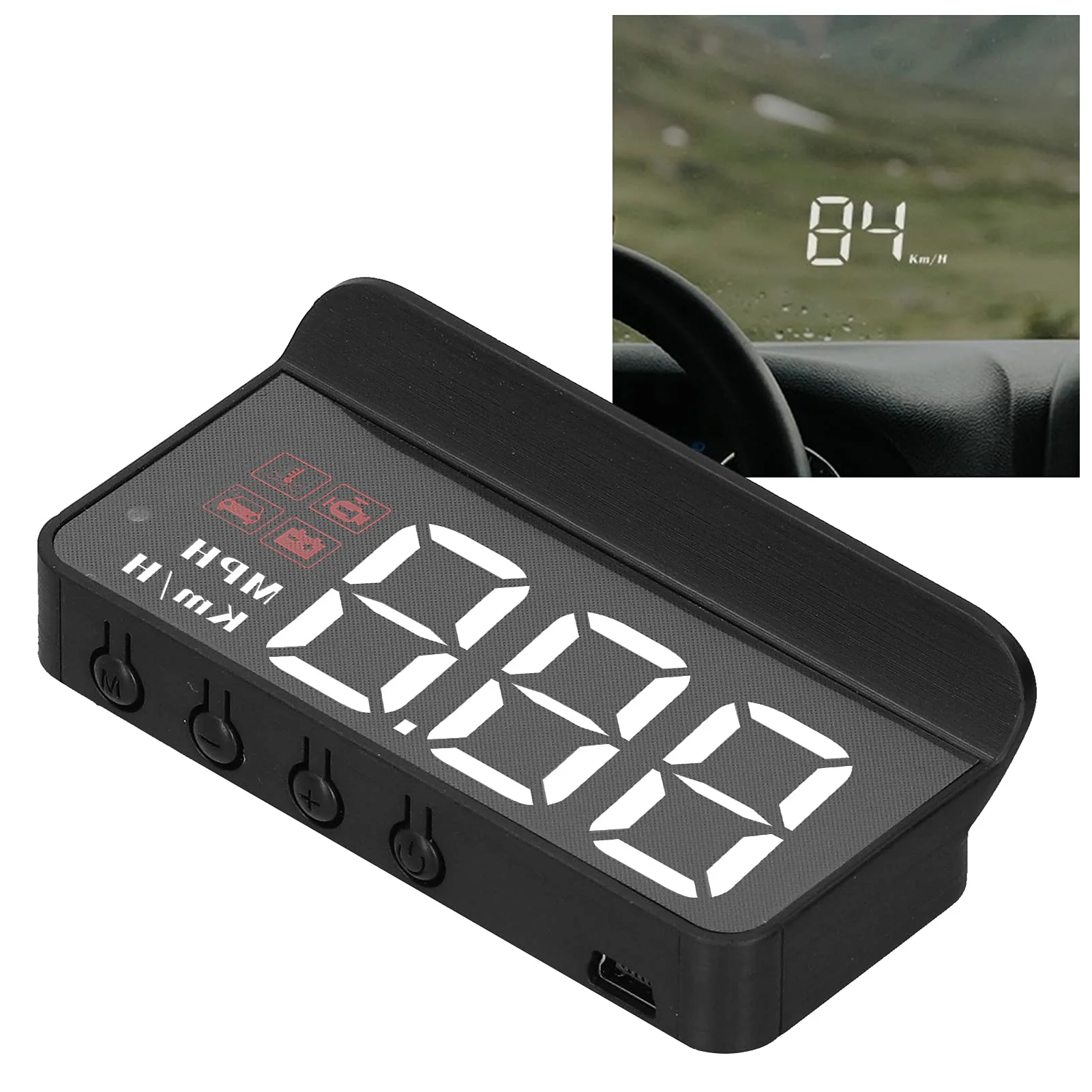 Car Head Up Display, HUD Display Windshield Projector Multi‑Function Gauge Warning Alarm Fatigue Driving Reminder - Image 6