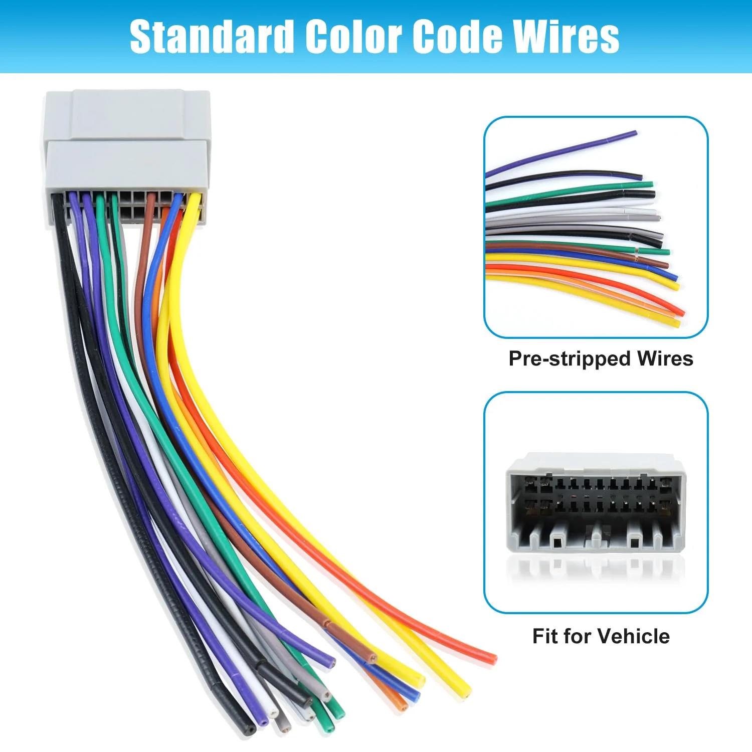 Car Radio Wiring Harness Adapter Connector Replacement for 2002-2007 Dodge Ram,2003-2007 Jeep,2000-2007 Chrysler Radio Stereo Audio Video Wire Cable for Jeep/Dodge/Chrysler-02 - Image 5
