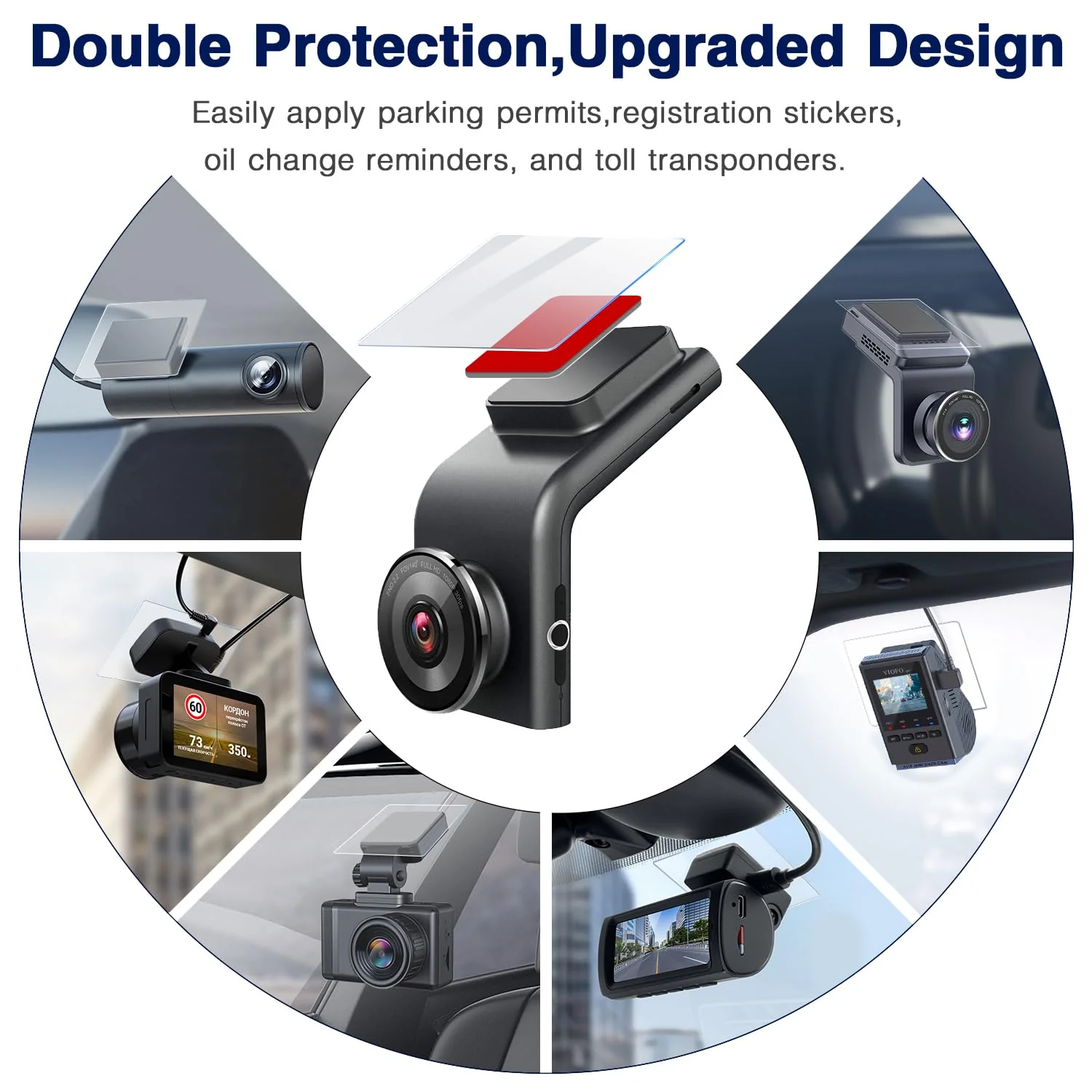 Car Windshield Electrostatic Film and Double-Sided Sticker Adhesive Pad for Mounting Dash Cam, Camera, Windshield Sticker Applicator Car Decals Sticky Pad 10 - Image 2