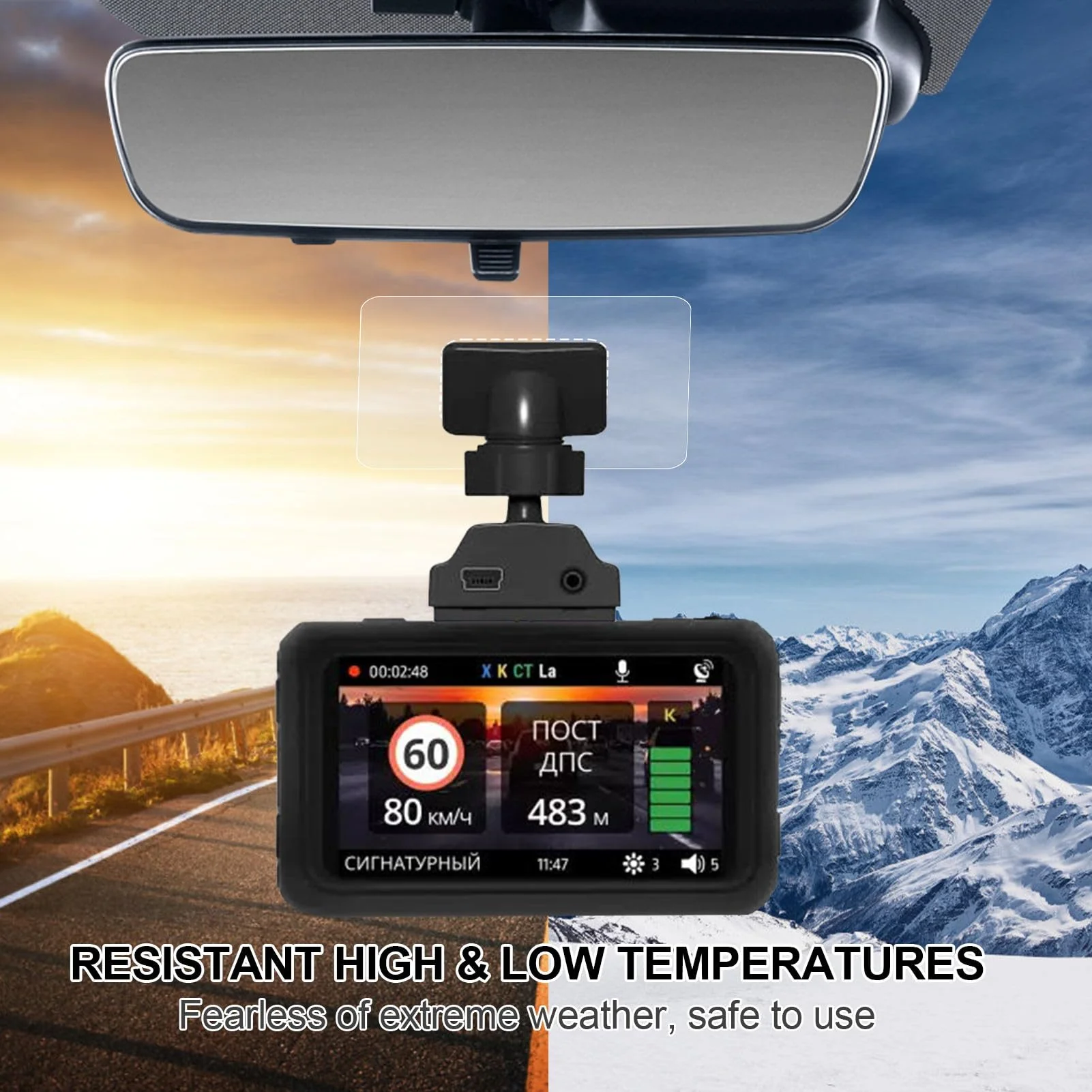 Car Windshield Electrostatic Film and Double-Sided Sticker Adhesive Pad for Mounting Dash Cam Reflective Clear Static Cling Window Stickers,Scratch-Proof & Residue-Free Car Shield Decal (6x8+6x11cm) 6x8+6x11cm - Image 7