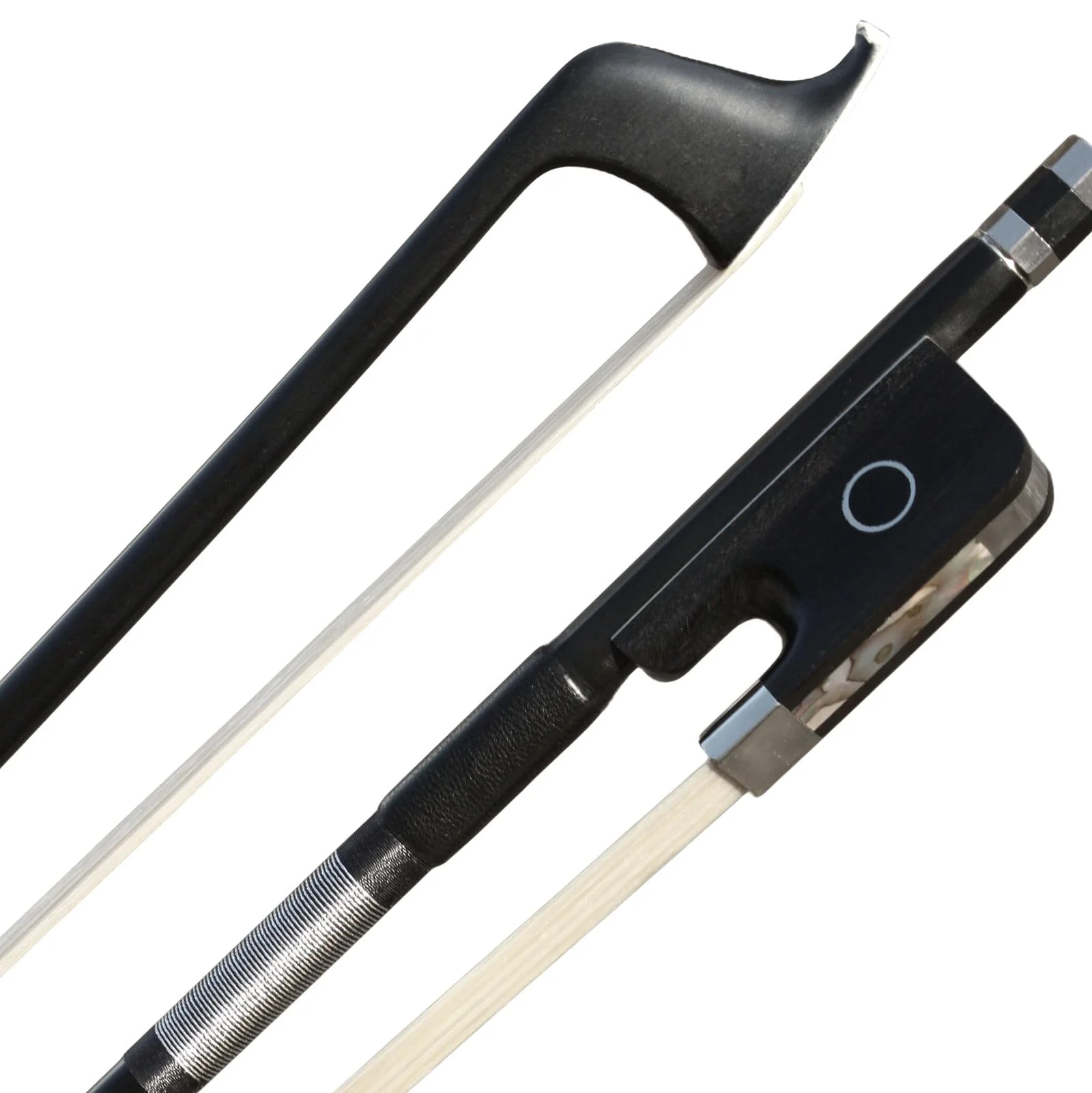 Carbon Fiber Cello Bow 4/4 Full Size Ebony Frog Natural Horsehair for Teacher Student Professional Carbon Bow 04-Carbon Fiber