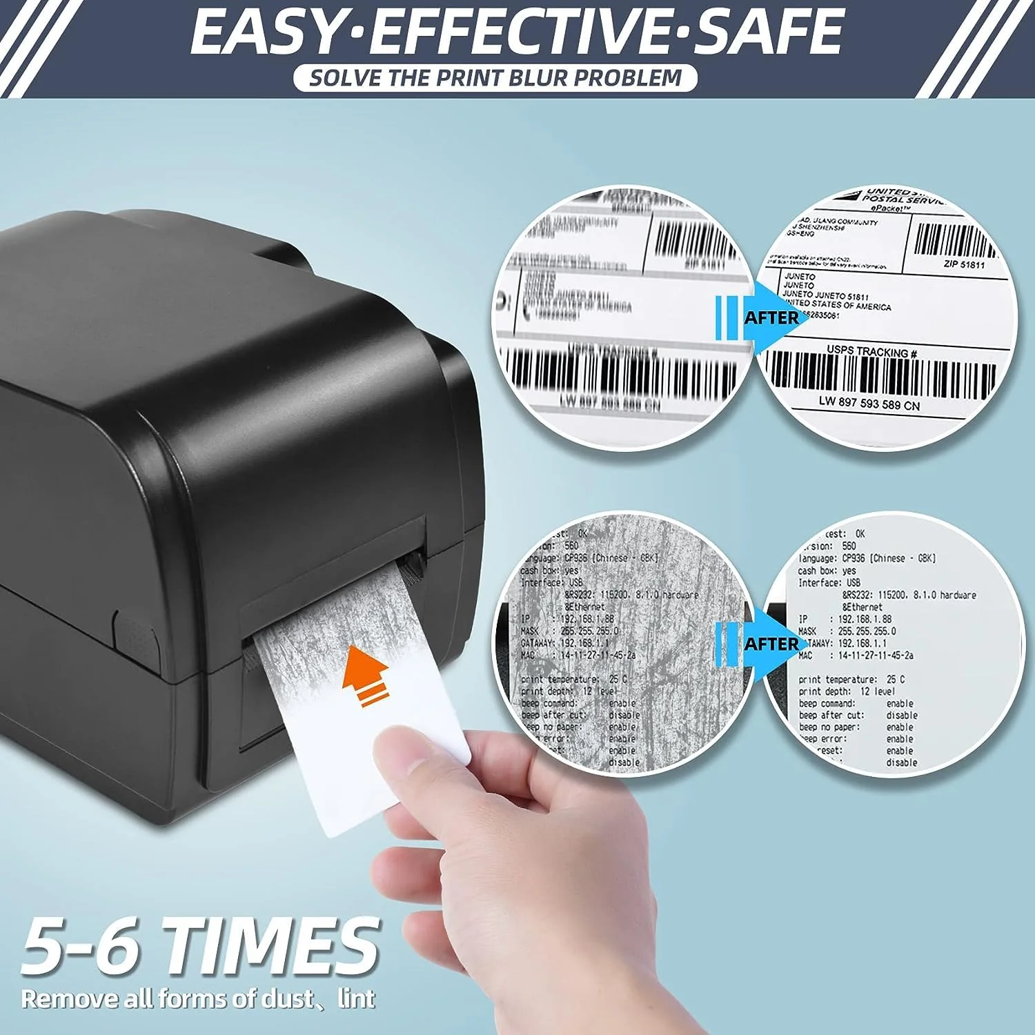 Card Reader Cleaning Cards - BIHYM Dual Side Credit Card Reader Cleaner, CR80 Card Reader Cleaner POS Swipe Terminal Cleaning Cards (25PCS) 25PCS - Image 5