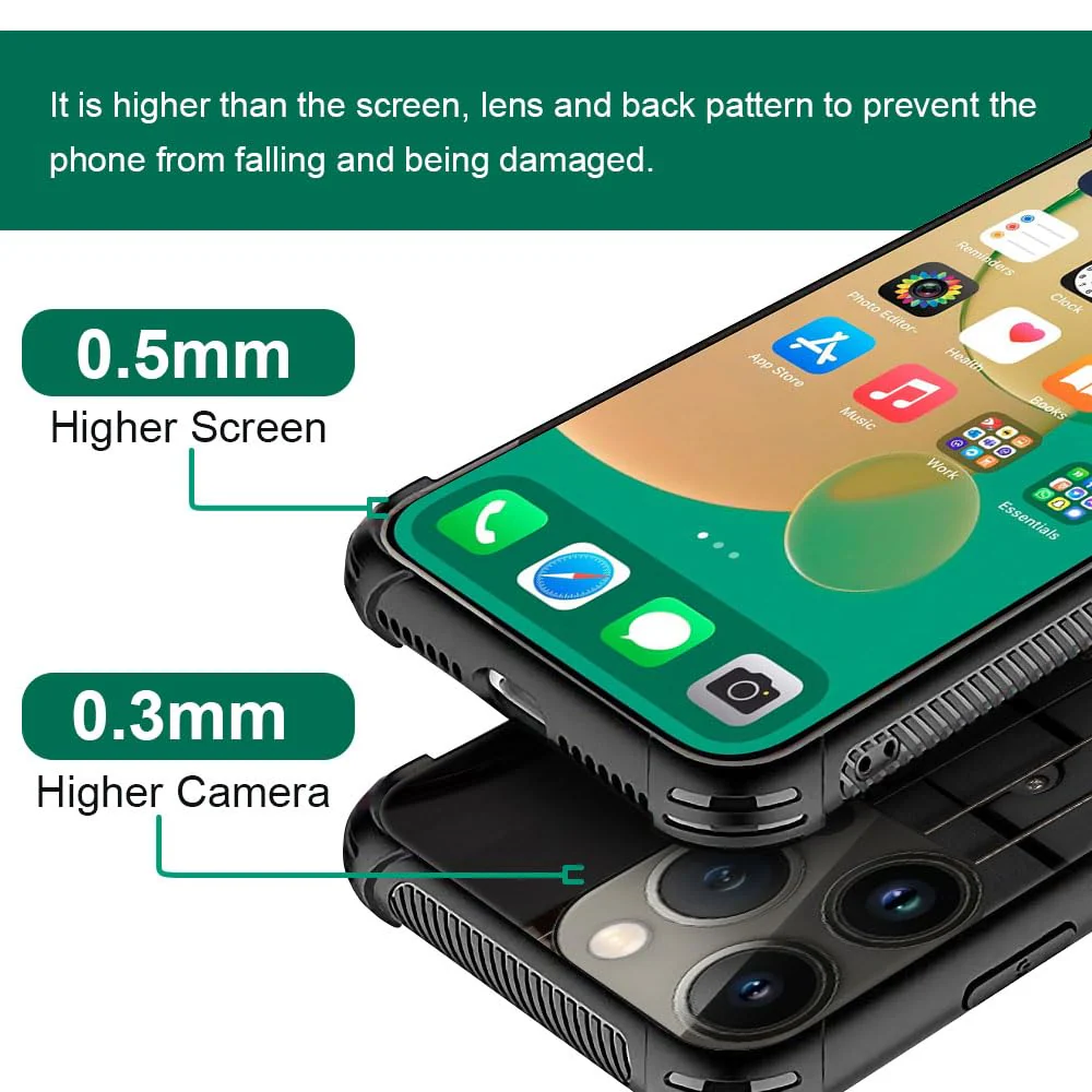 CARLOCA Compatible with iPhone 15 Case,Guitar Bass Strings Black Pattern for iPhone 15 Cases,Ultra Protection Shockproof Soft Silicone TPU Non-Slip Back Guitar Bass Strings Black - Image 3