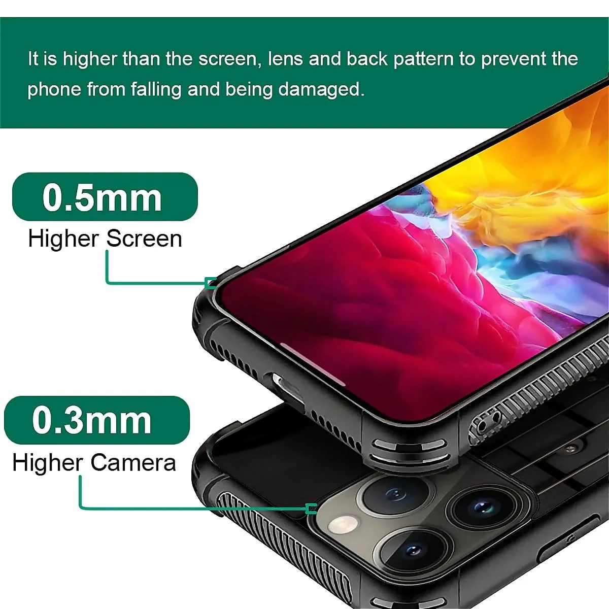 CARLOCA Compatible with iPhone 16 Pro Max Case, Guitar Bass Strings Black Pattern for Girl Ultra Protection Shockproof Soft Silicone TPU Non-Slip Back - Image 3