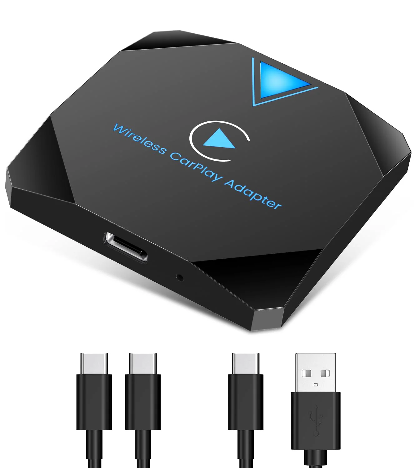 Carplay Wireless Adapter for Apple, 2024 Mini Wireless Carplay Adapter Converts Factory Wired USB to Wireless for iPhone, Car Play Box Bluetooth for Cars from 2016 & for Apple iPhone iOS 10+