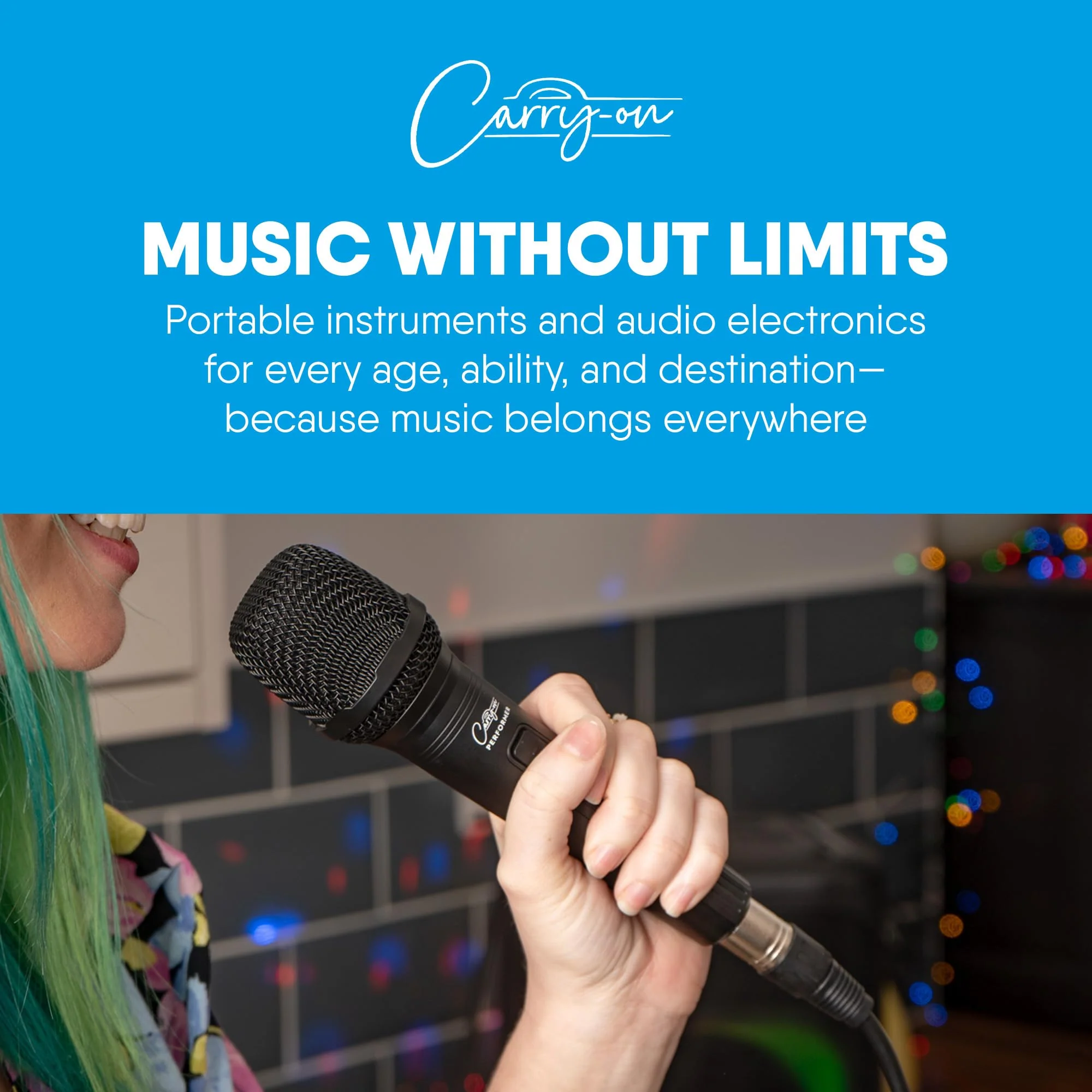 Carry-on Performer Dynamic Microphone with XRL-Jack Cable Used for Live Performance - Professional Microphone for Singing with Cardioid Focus and Accessories for Professionals and Hobbyists - Black - Image 7